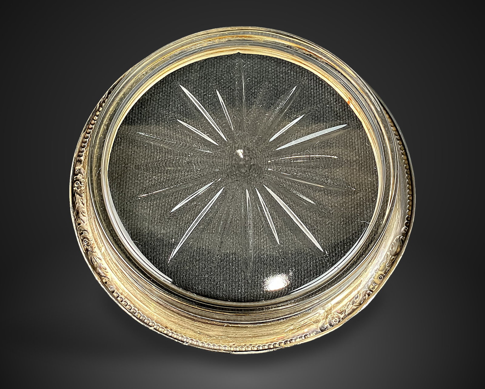 Sterling Silver and Glass Coaster - 5
