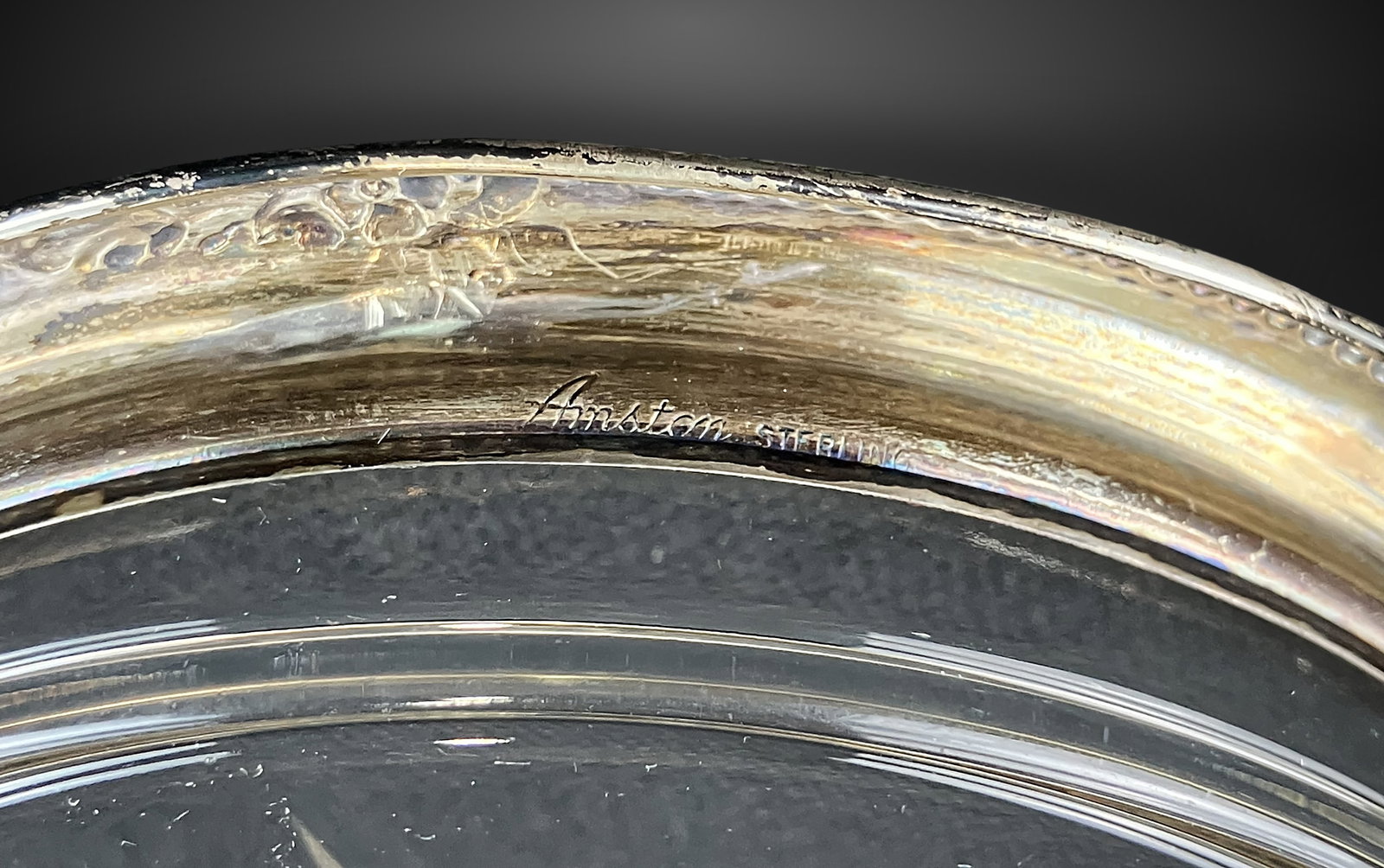 Sterling Silver and Glass Coaster - 6