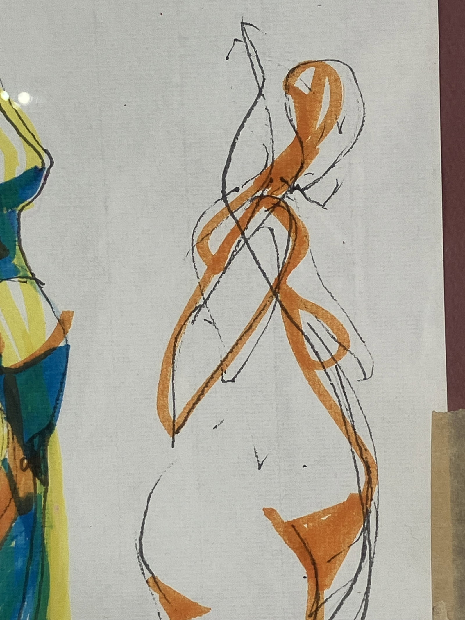 George Suyeoka, Nude Portrait of Woman, Pen and Ink - 4