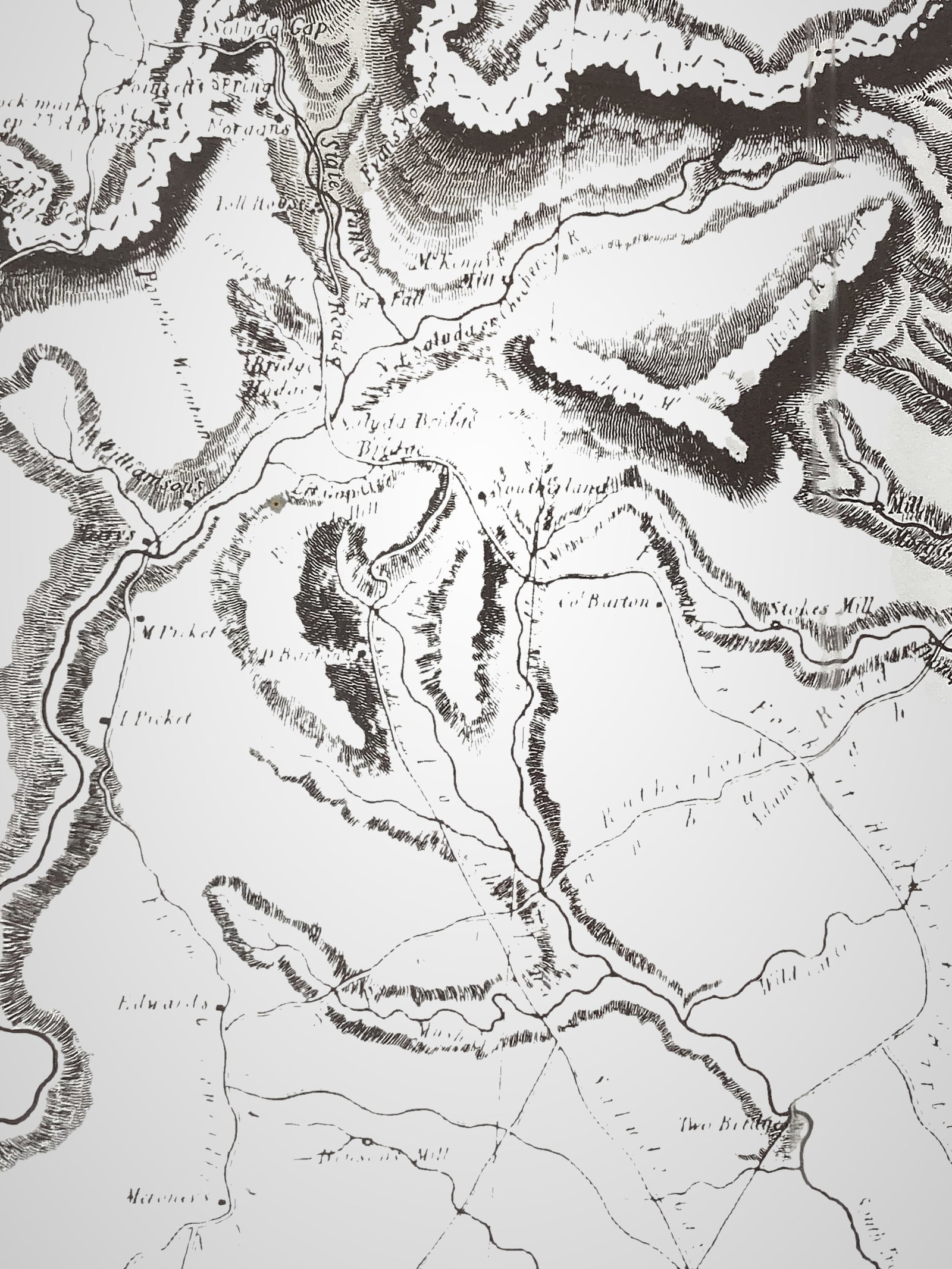 1825 Map of Greenville District, South Carolina, Lithograph - 4