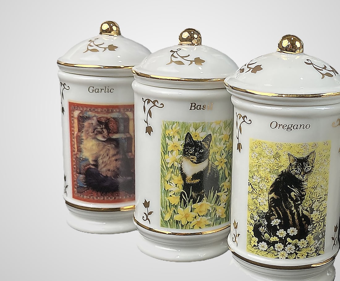 Lenox Cats of Distinction Spice Jar Collection - 2