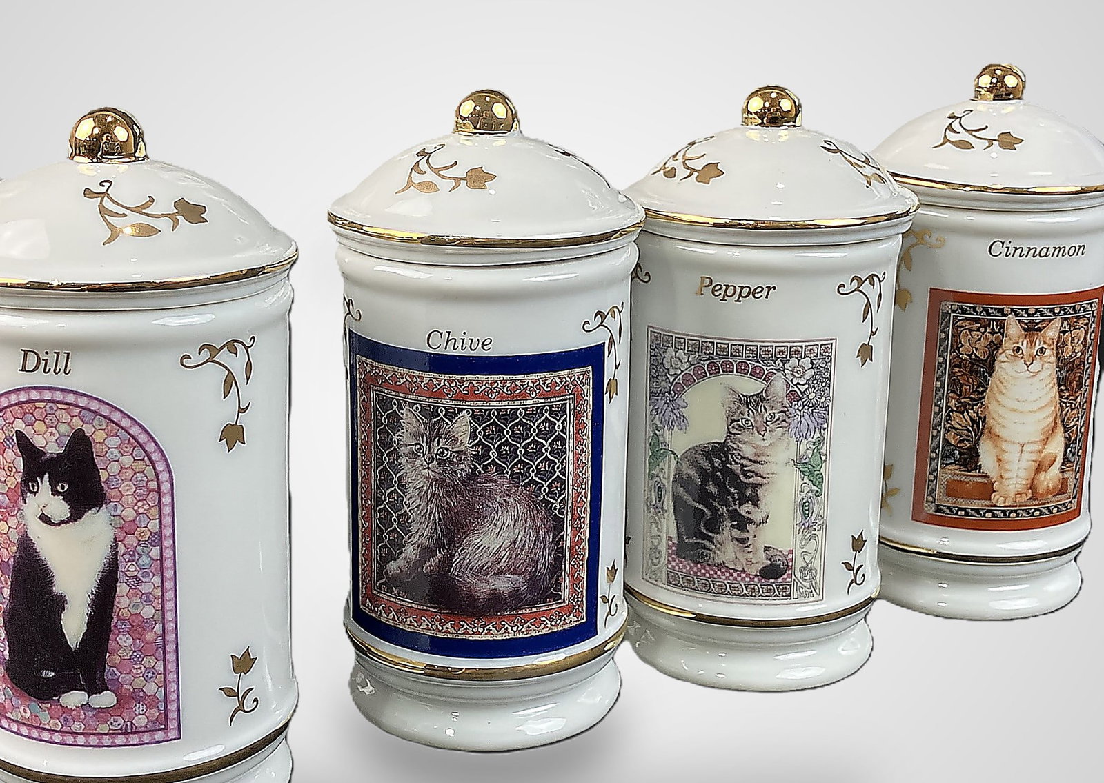 Lenox Cats of Distinction Spice Jar Collection - 3