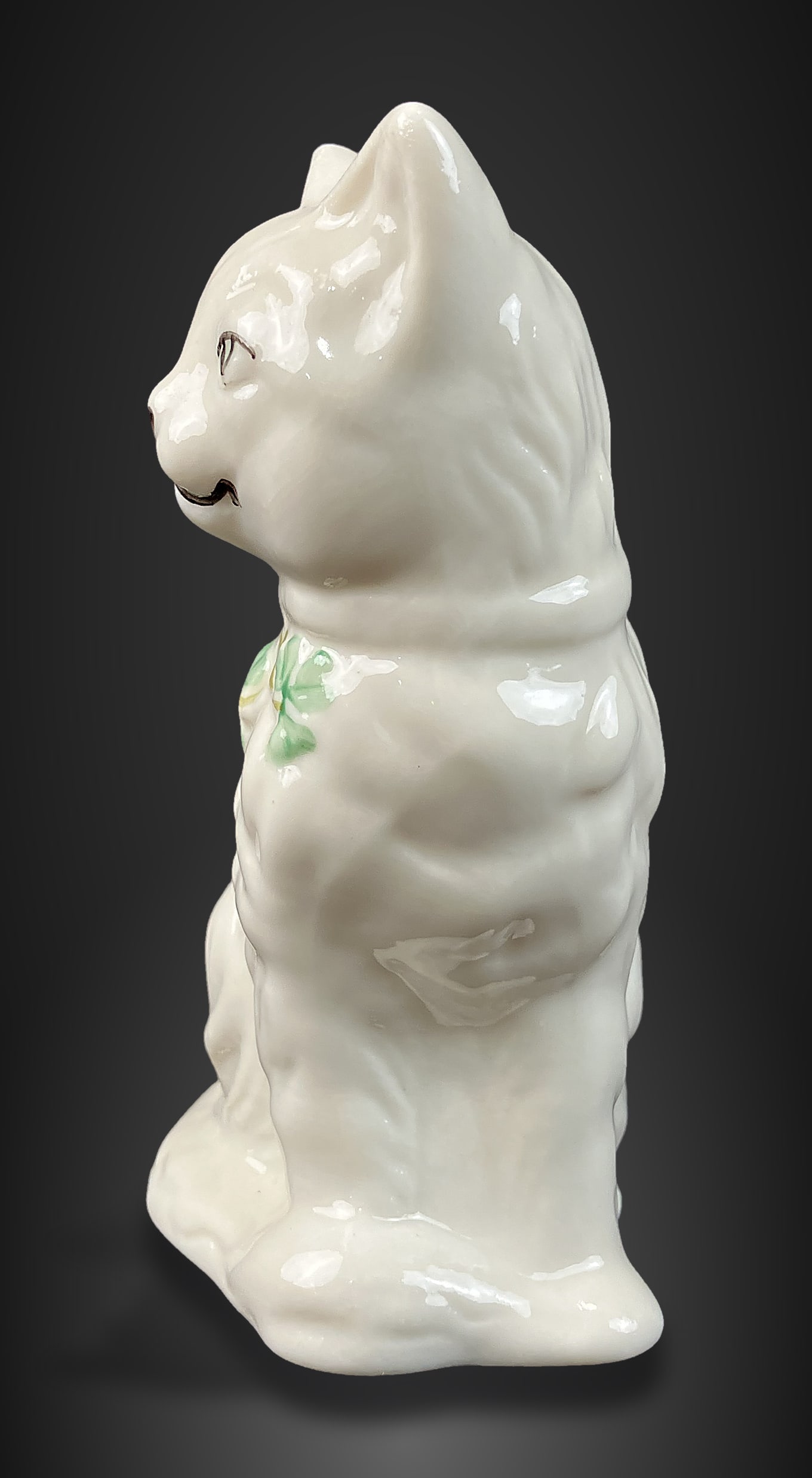 Belleek Quizzical Cat - 6
