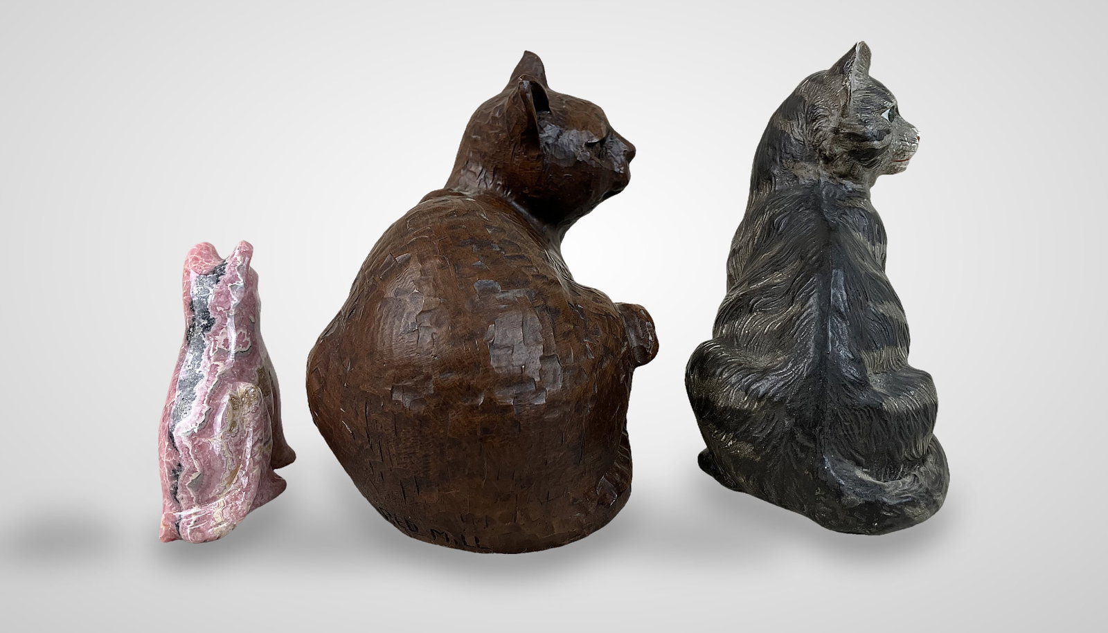 Three Cat Figurines - 5