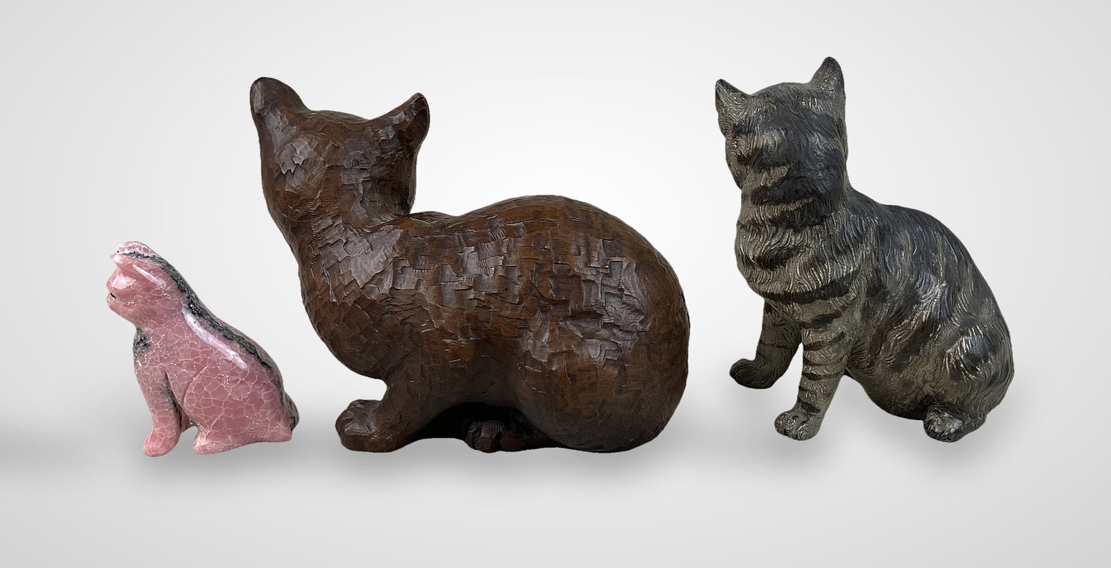 Three Cat Figurines - 6
