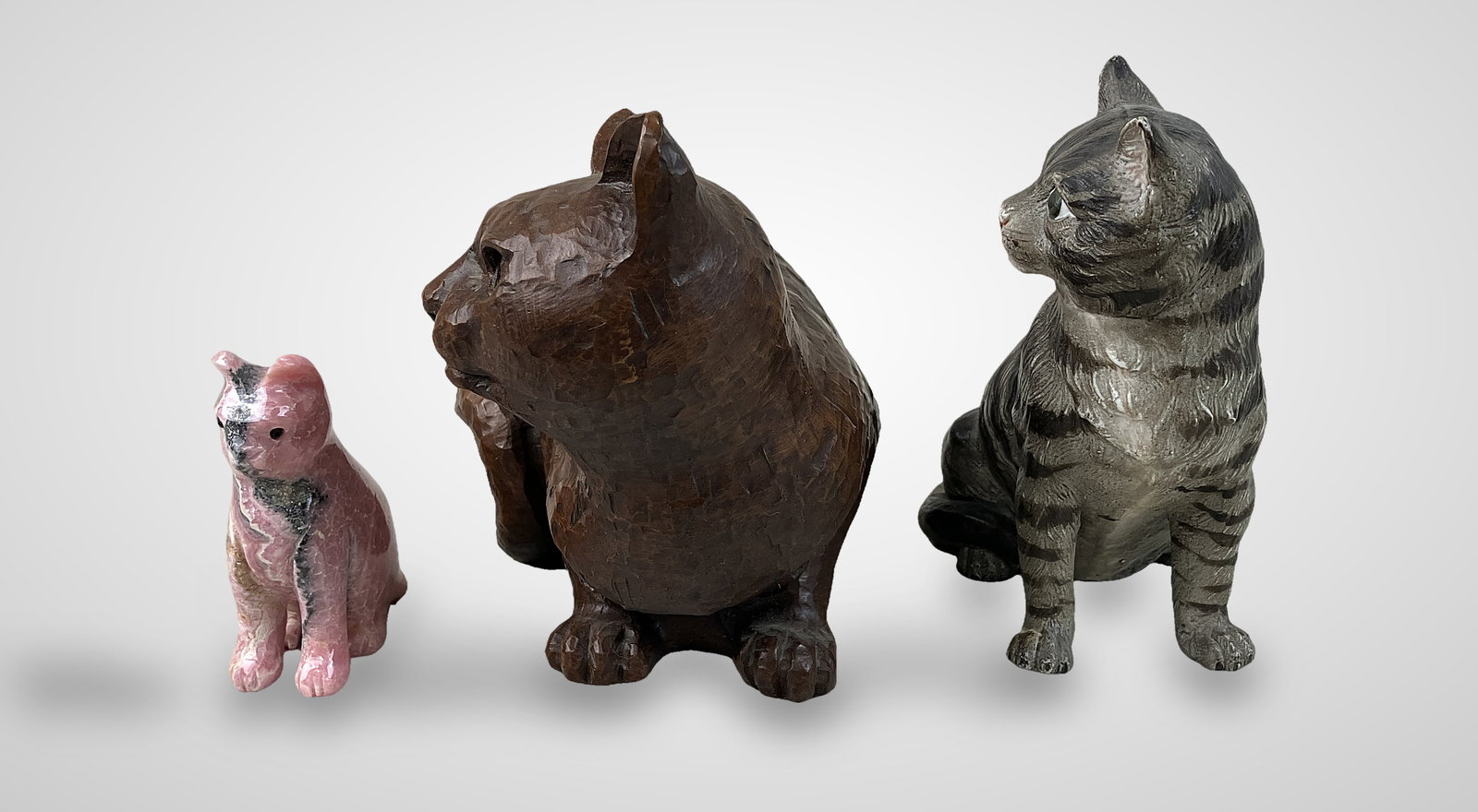 Three Cat Figurines - 7