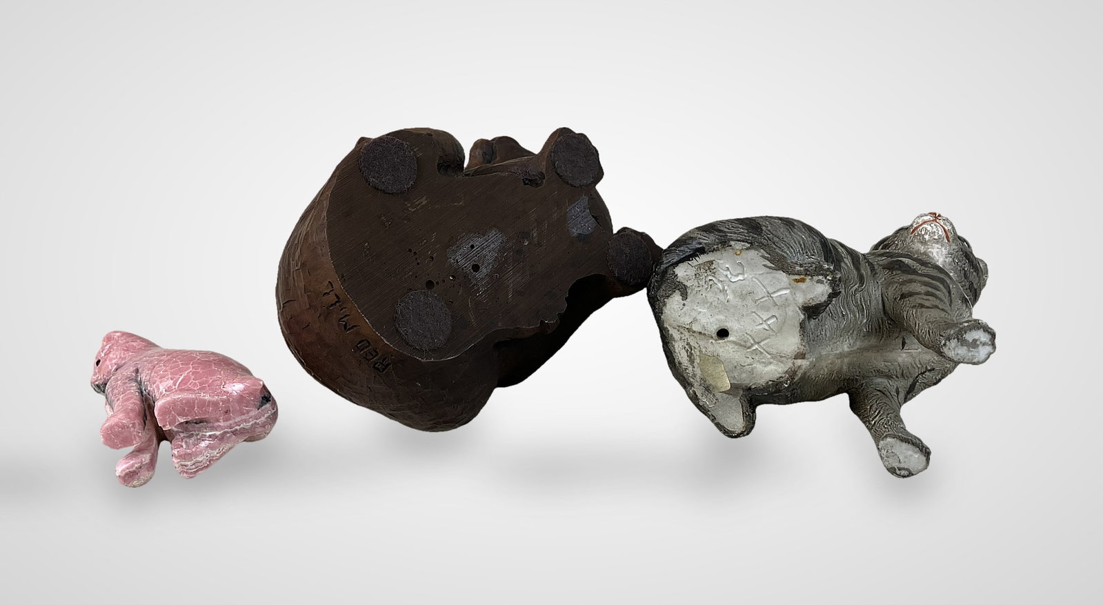 Three Cat Figurines - 8