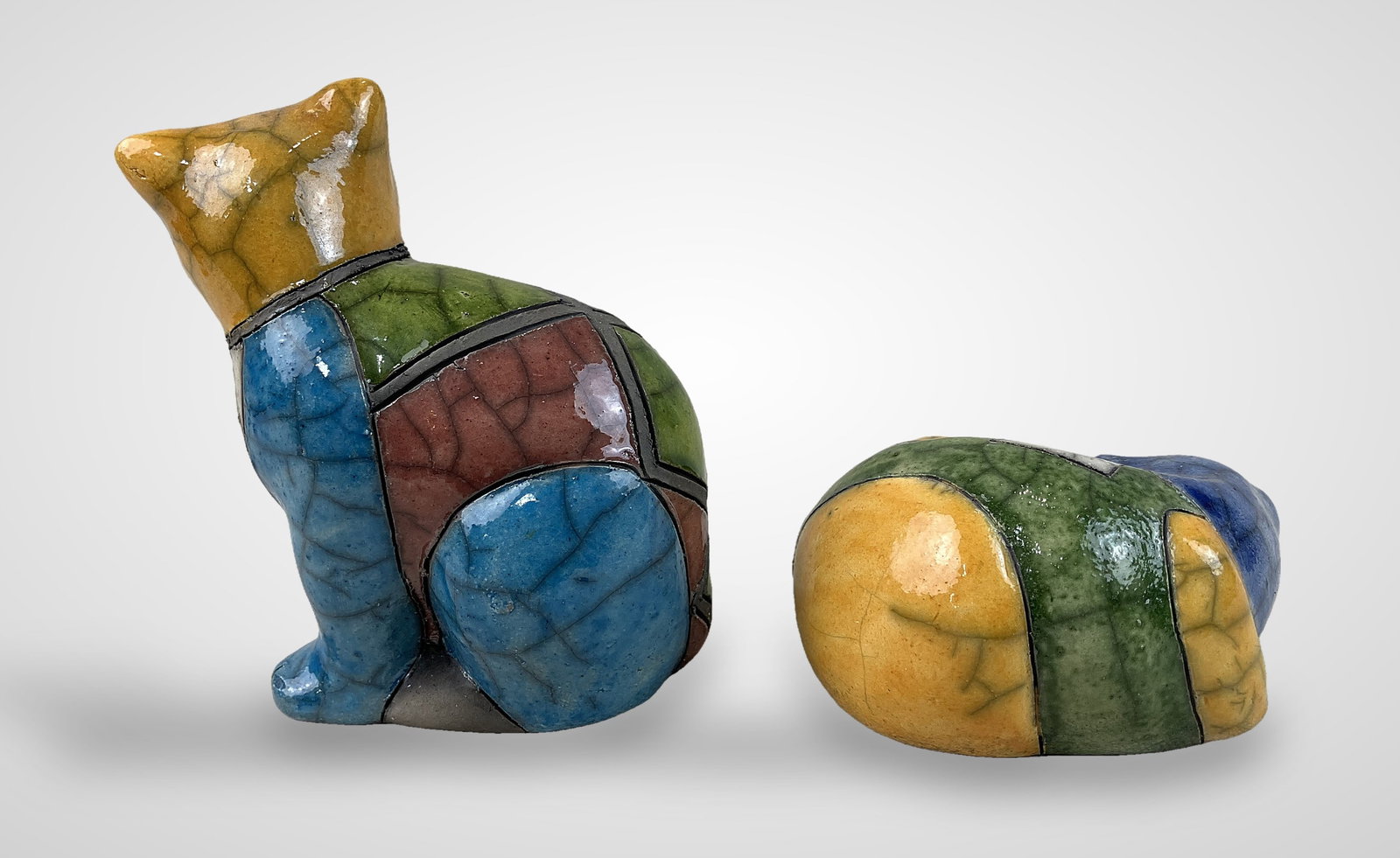 Pair of South African Ceramic Cats - 5