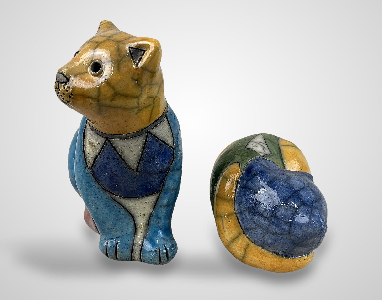 Pair of South African Ceramic Cats - 6