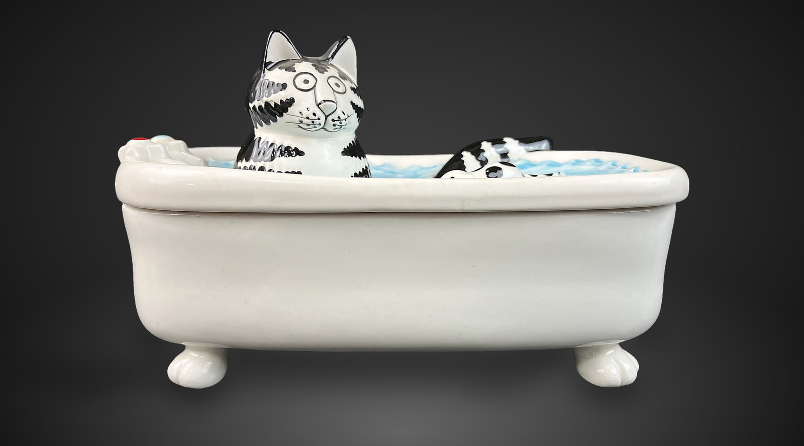 B. Kliban Cat in Bathtub Trinket Box - 3