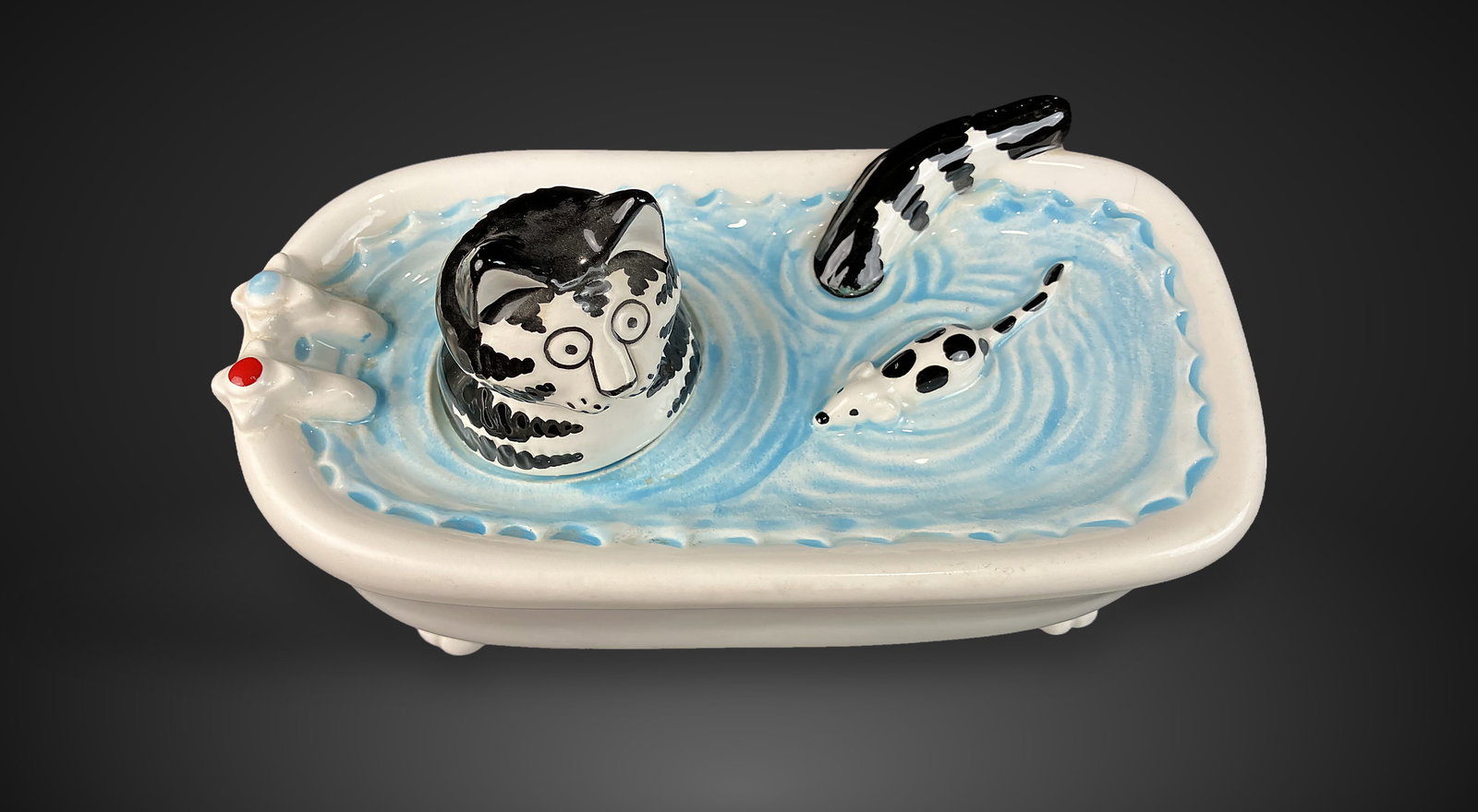 B. Kliban Cat in Bathtub Trinket Box - 4