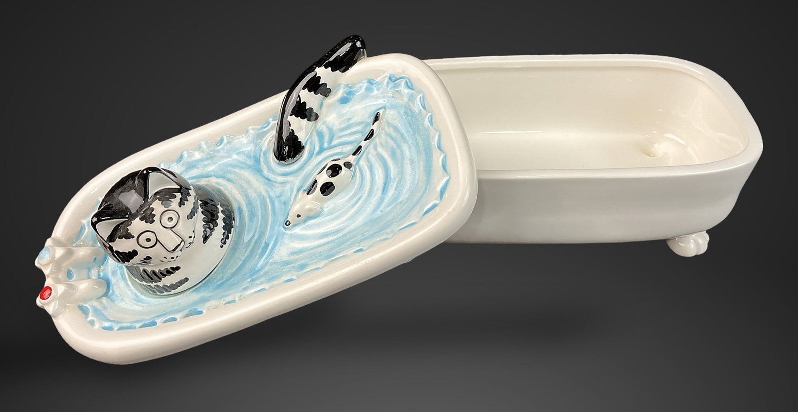 B. Kliban Cat in Bathtub Trinket Box - 5
