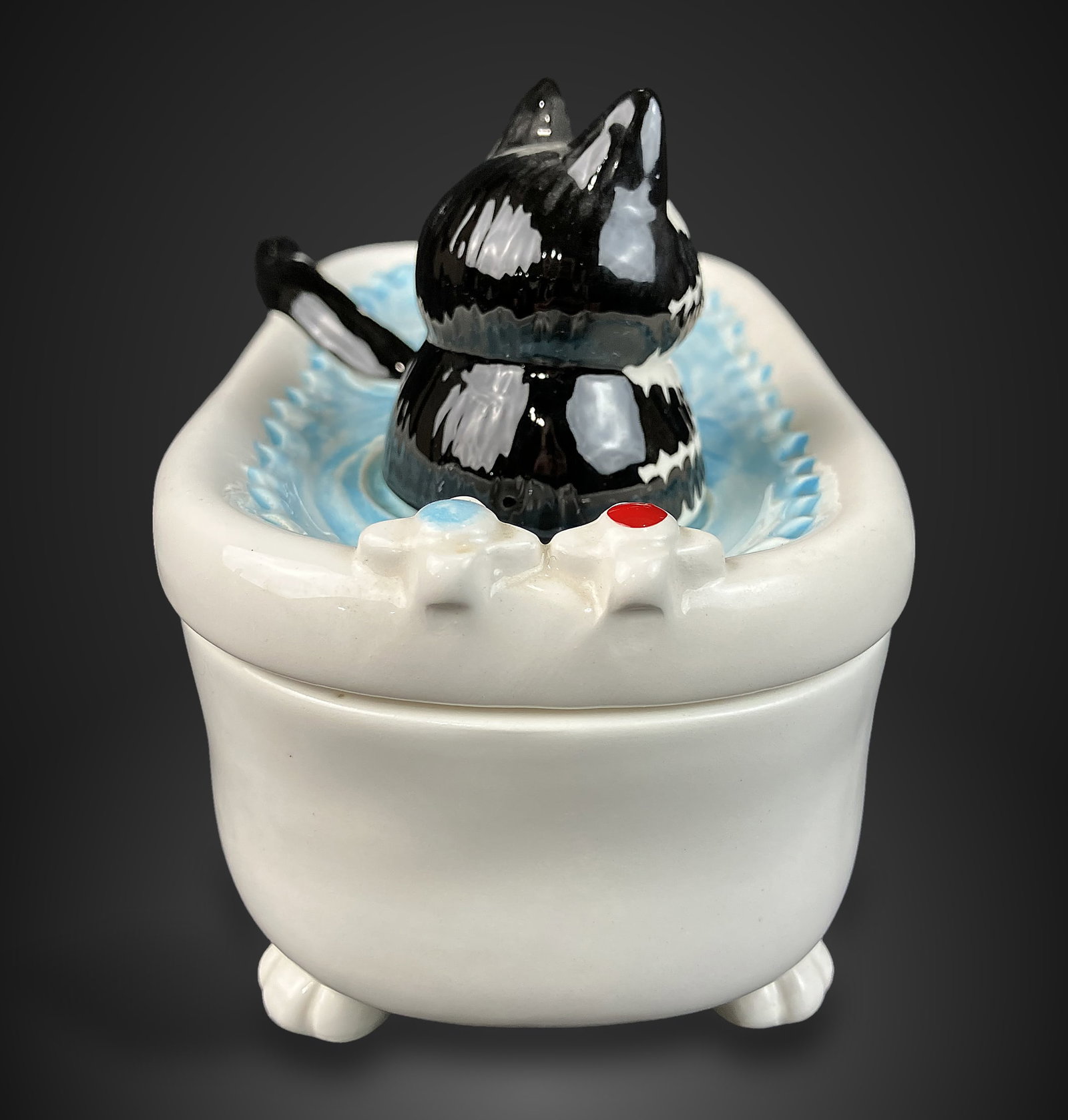 B. Kliban Cat in Bathtub Trinket Box - 6