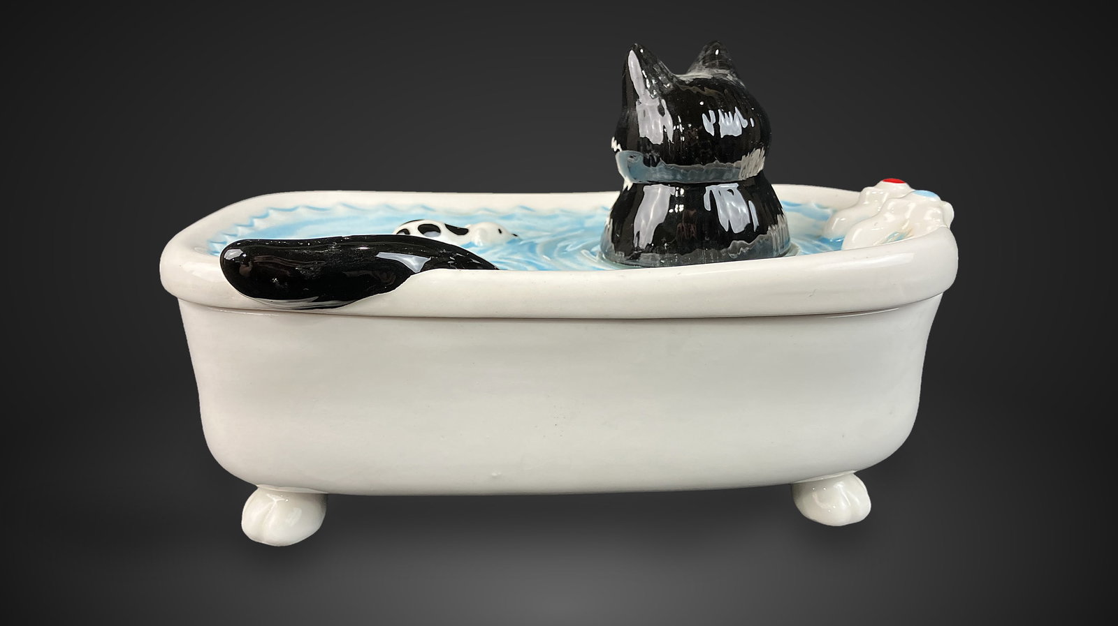 B. Kliban Cat in Bathtub Trinket Box - 7