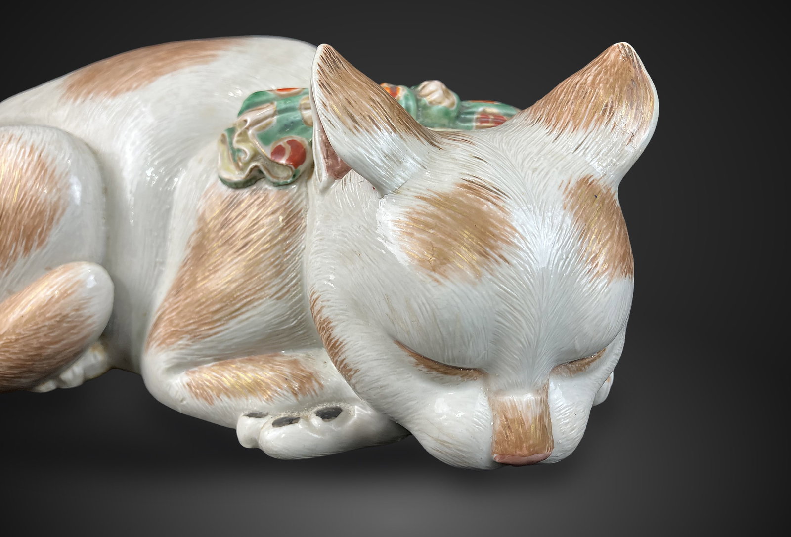 Japanese Kutani Cat Figurine - 2