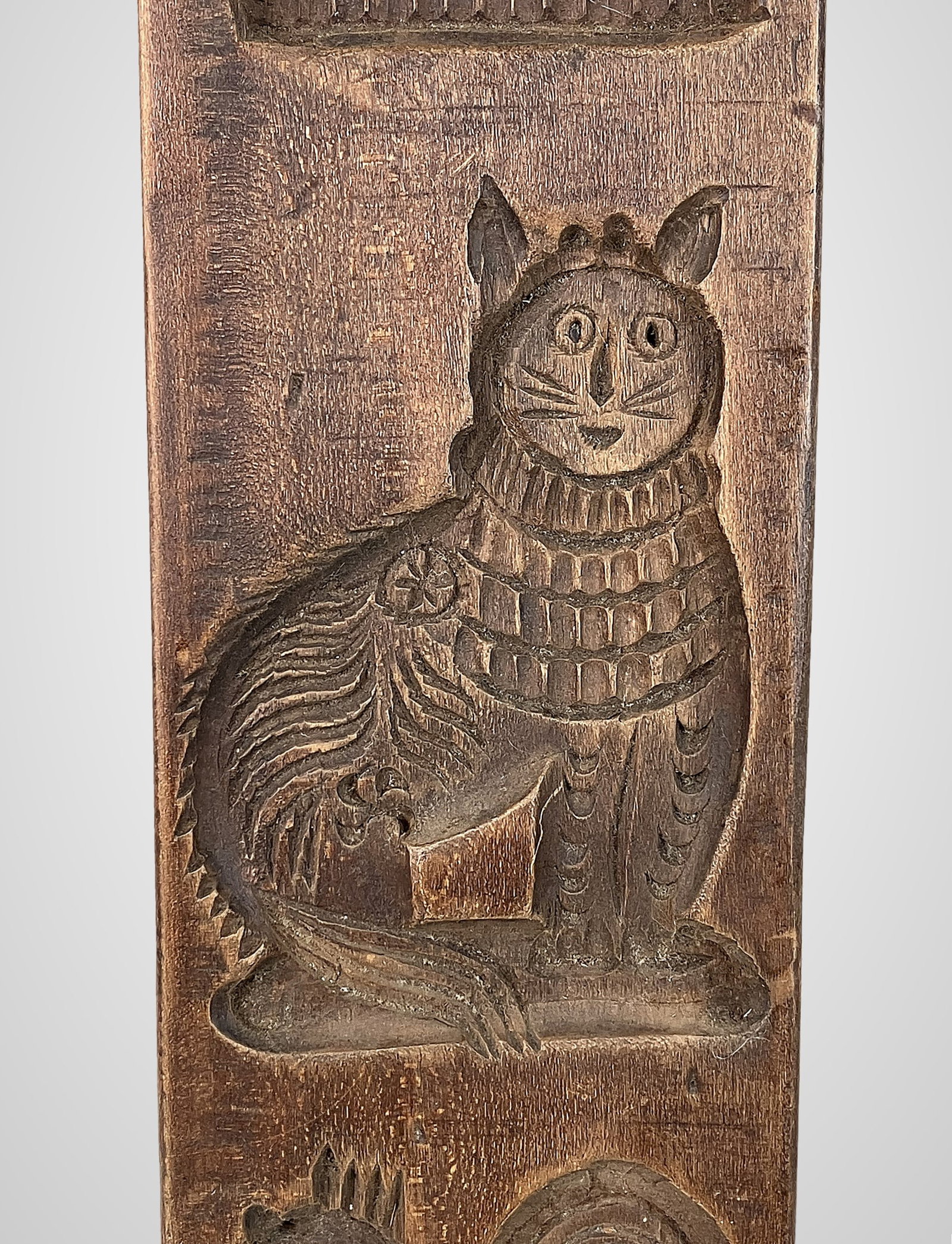 Folk Art Carved Wood Animal Wall Plaque - 2