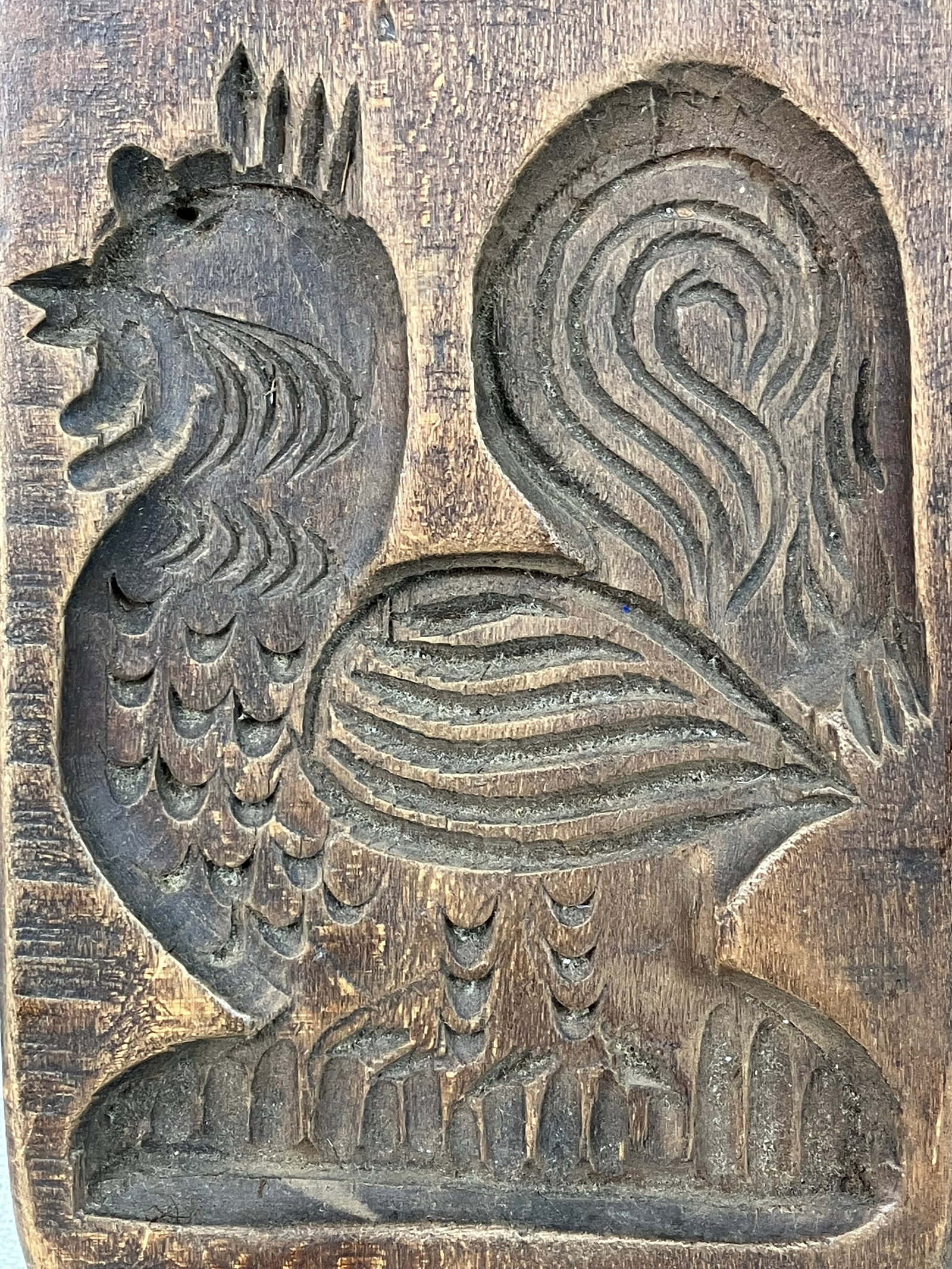 Folk Art Carved Wood Animal Wall Plaque - 4