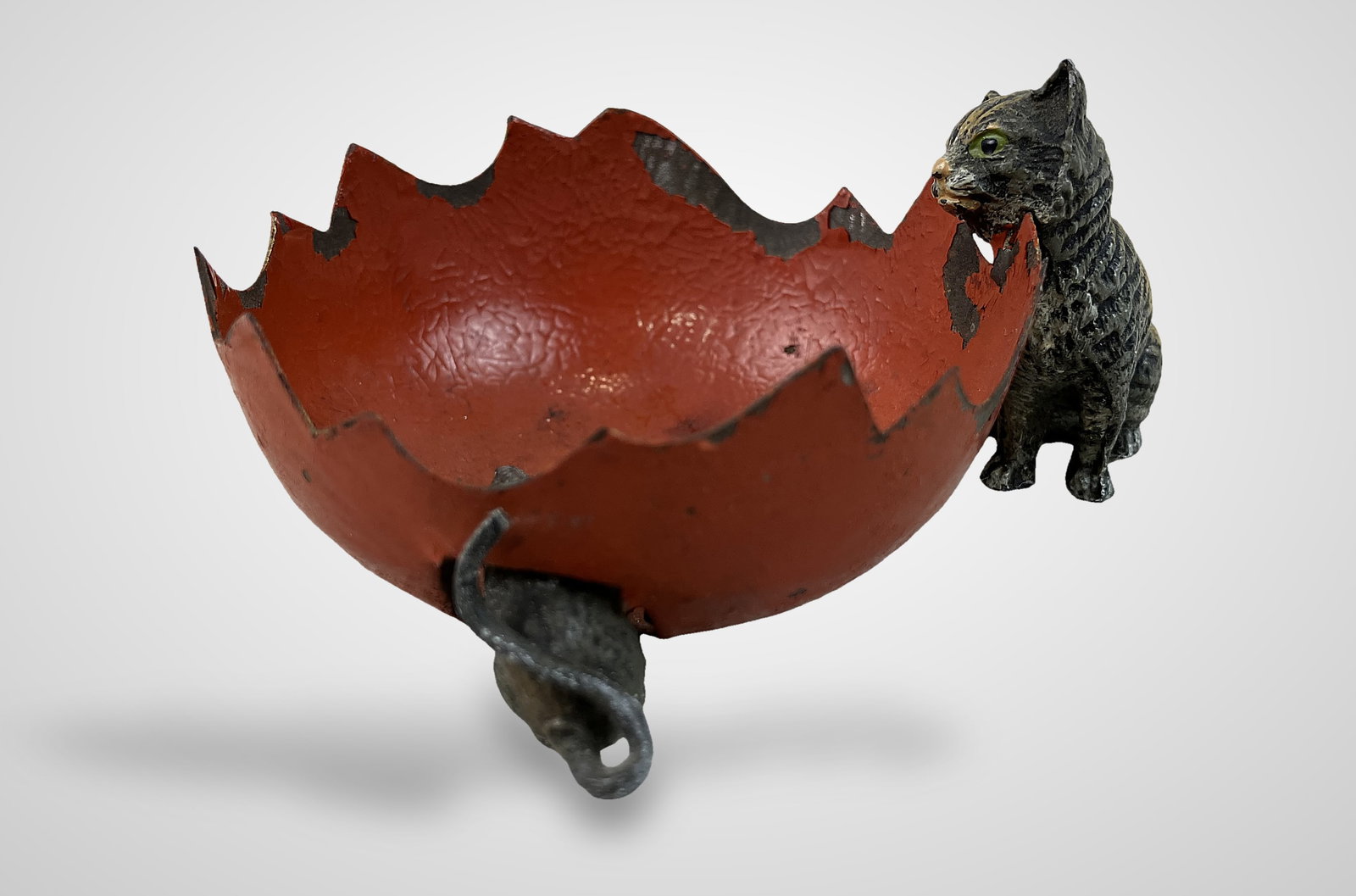 Austrian Cold-Painted Bronze Cat Trinket Dish - 7