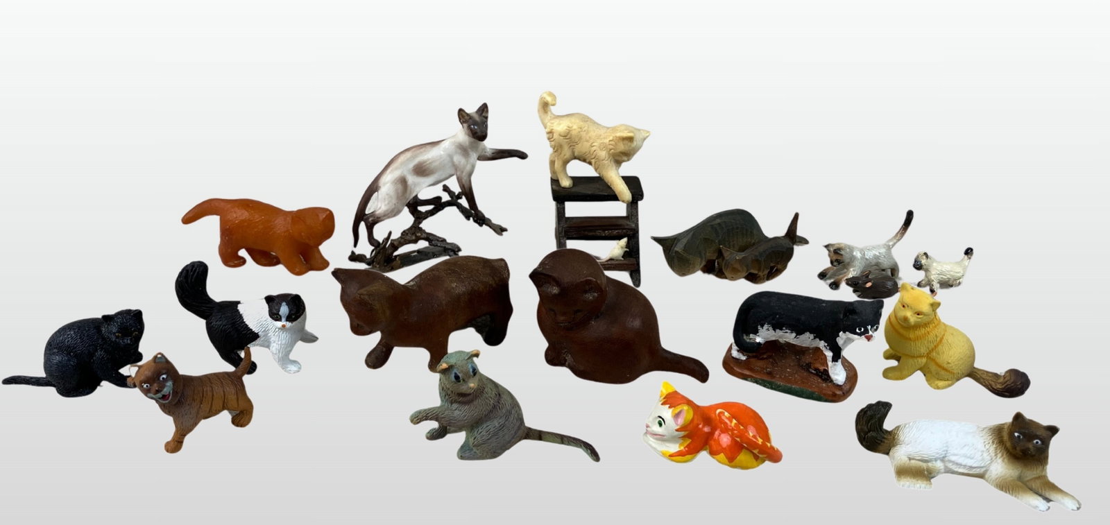 Assortment of Miniature Cat Figurines (1 of 9)