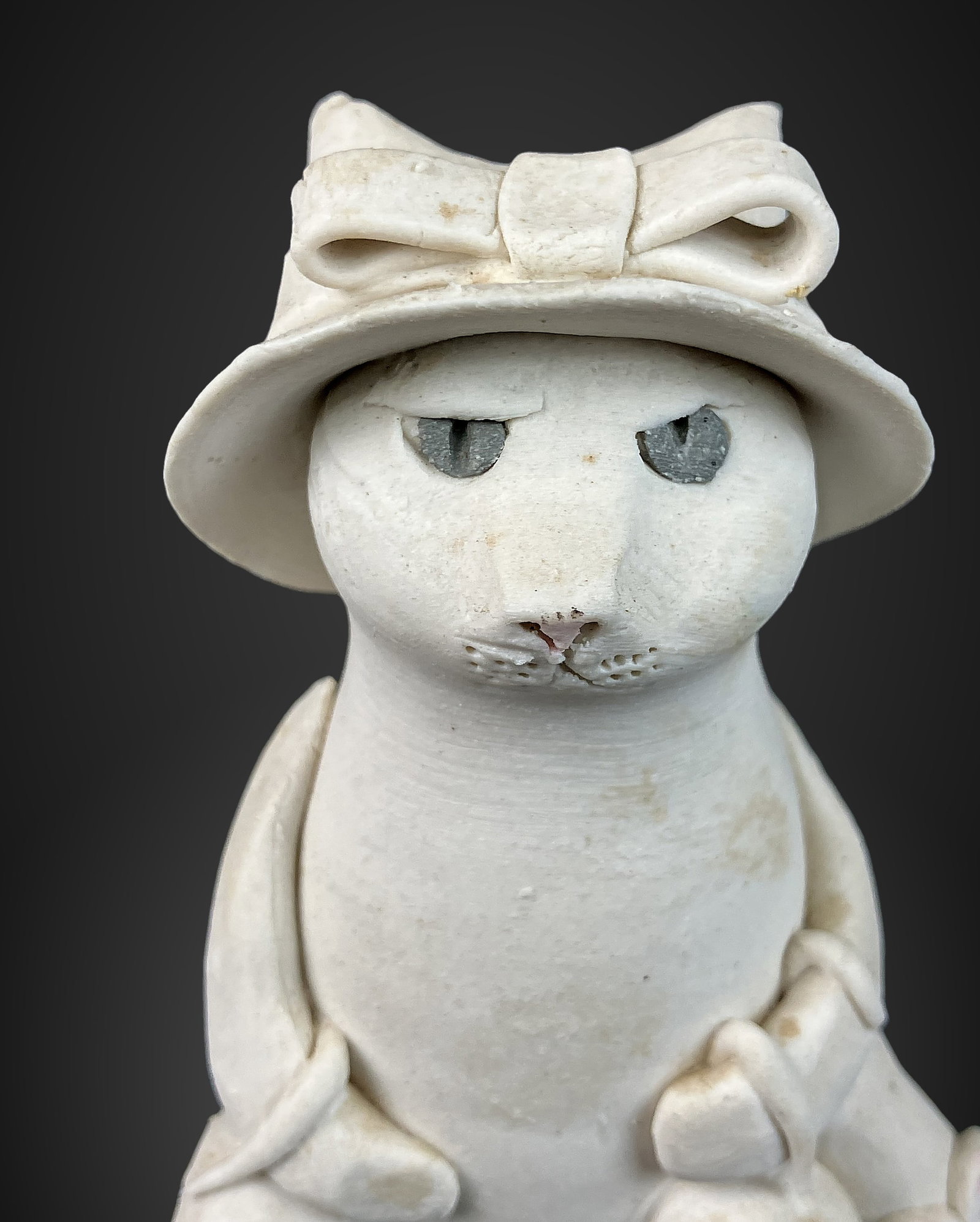 Solveig Cox Cat Pottery Figurine - 2
