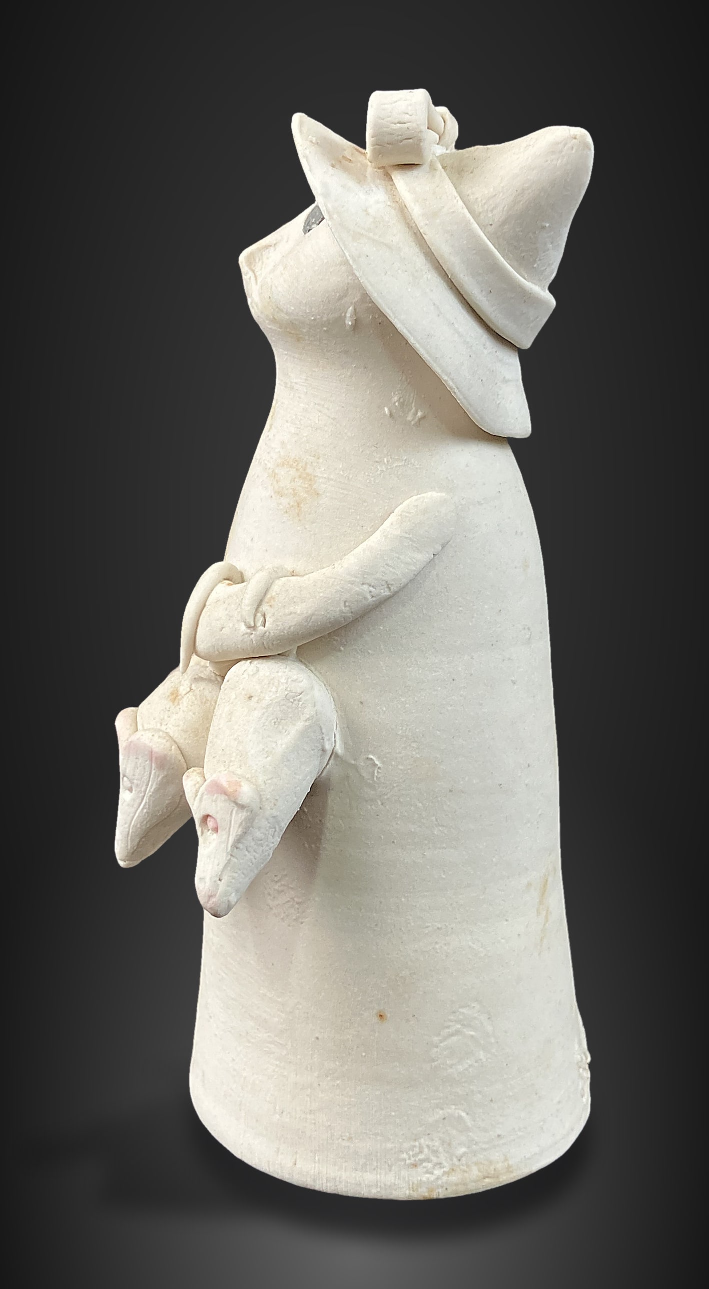 Solveig Cox Cat Pottery Figurine - 8