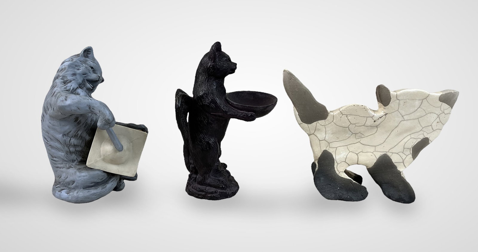 Four Cat Figurines - 14