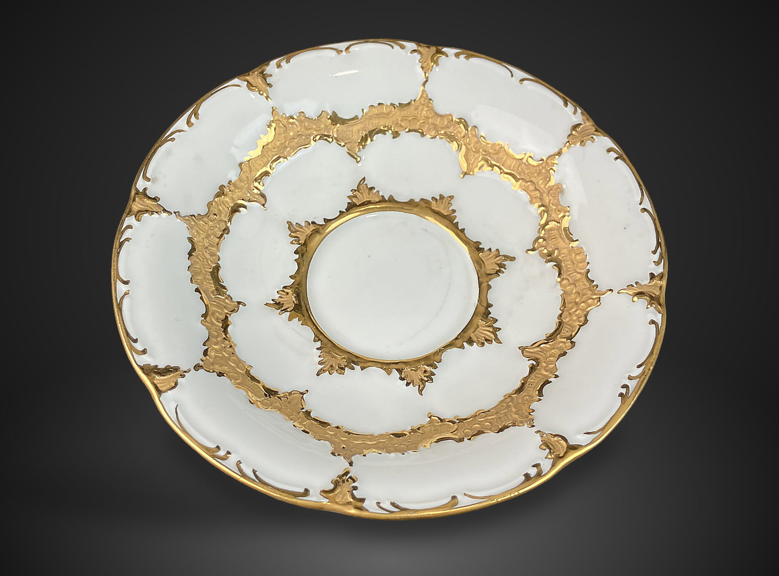 Gilt Decorated Meissen Cup and Saucer - 8