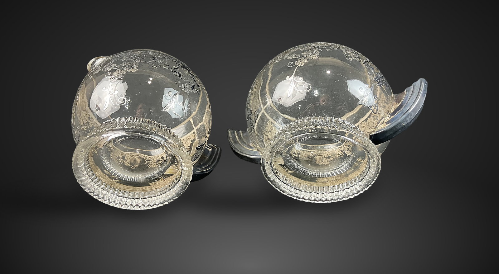 Art Deco Silver Overlay Glassware - 6