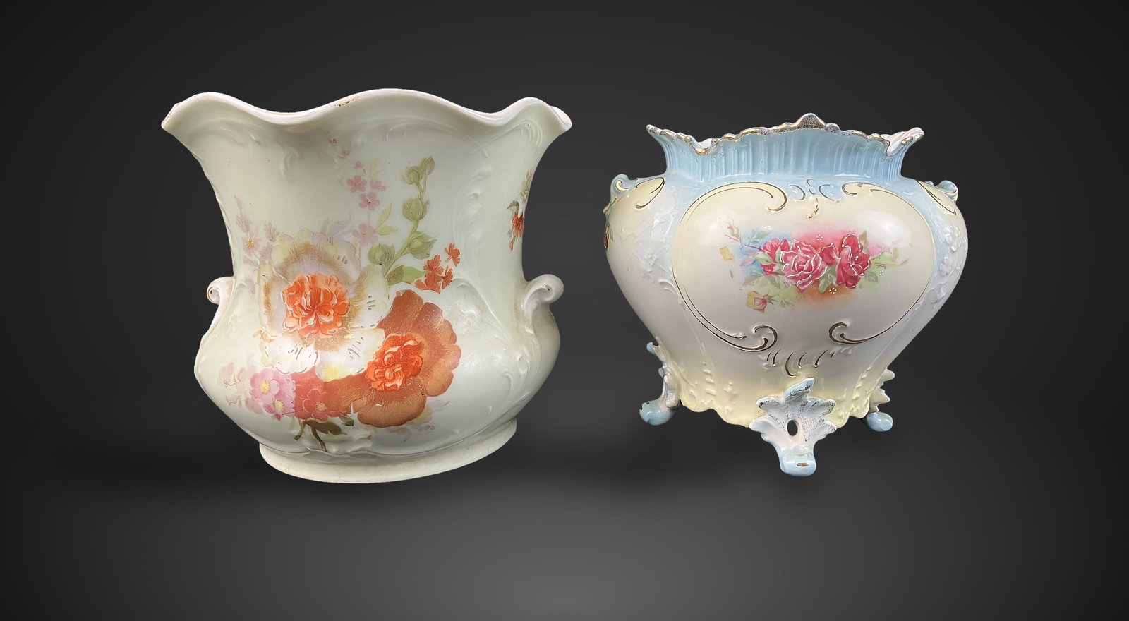 Porcelain Vases Including Carl Tielsch - 6