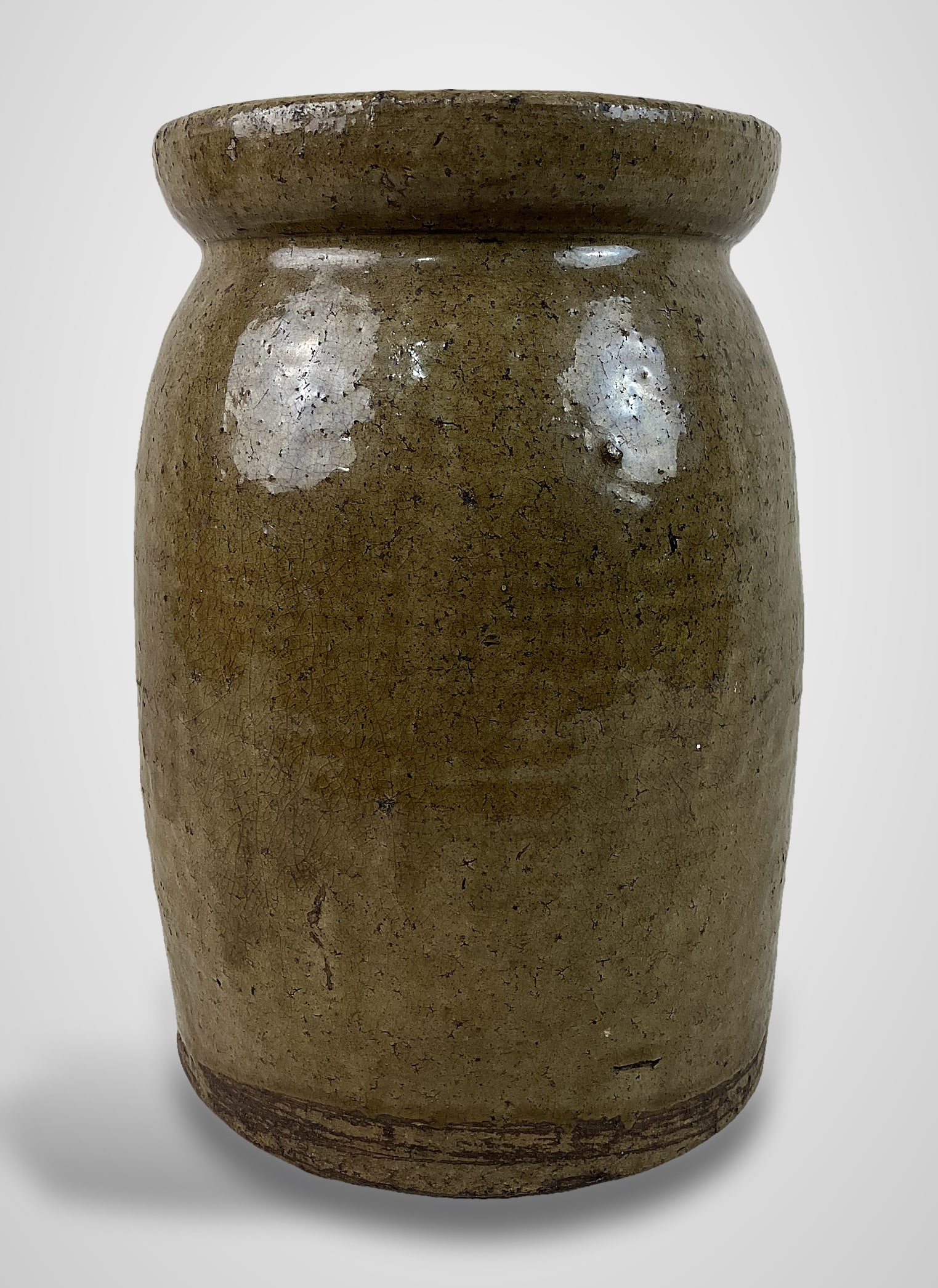 Southern Alkaline Glaze Stoneware Crock - 3