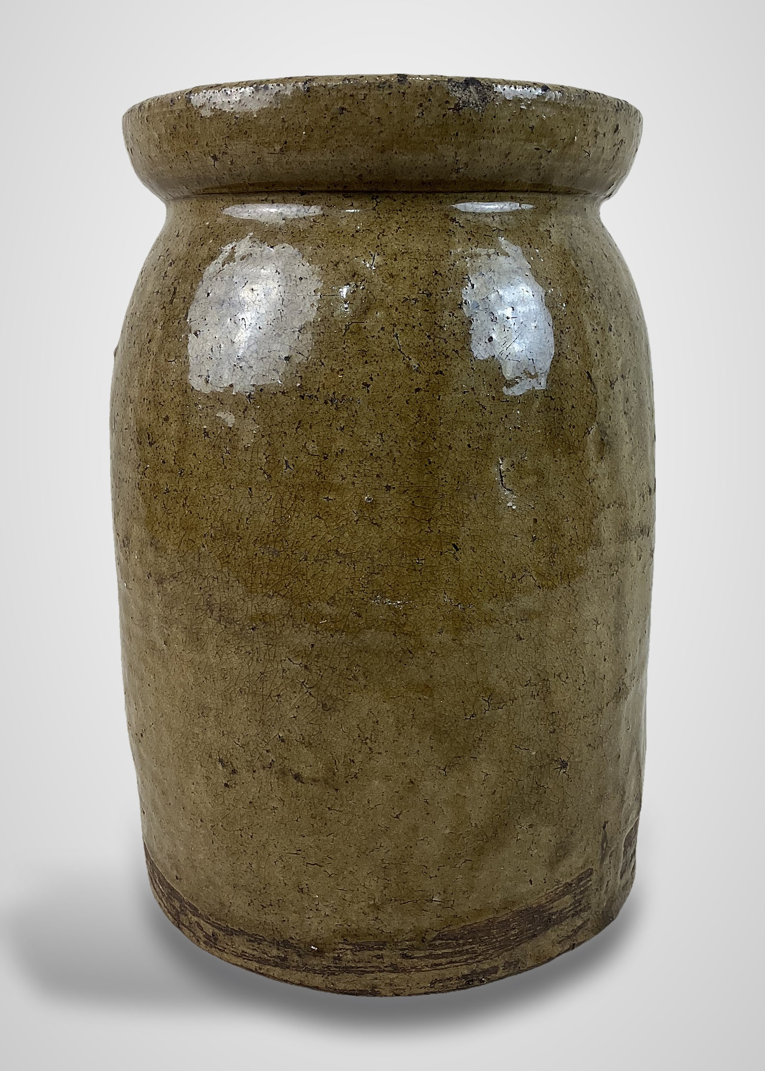 Southern Alkaline Glaze Stoneware Crock - 4