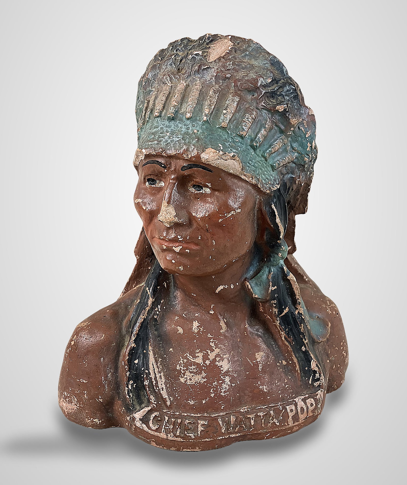 Native American Figural Chief Store Display (1 of 10)