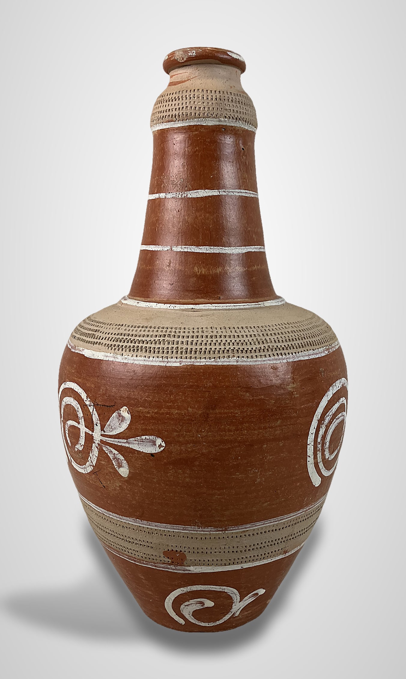 South American Terracotta Folk Art Vase - 2