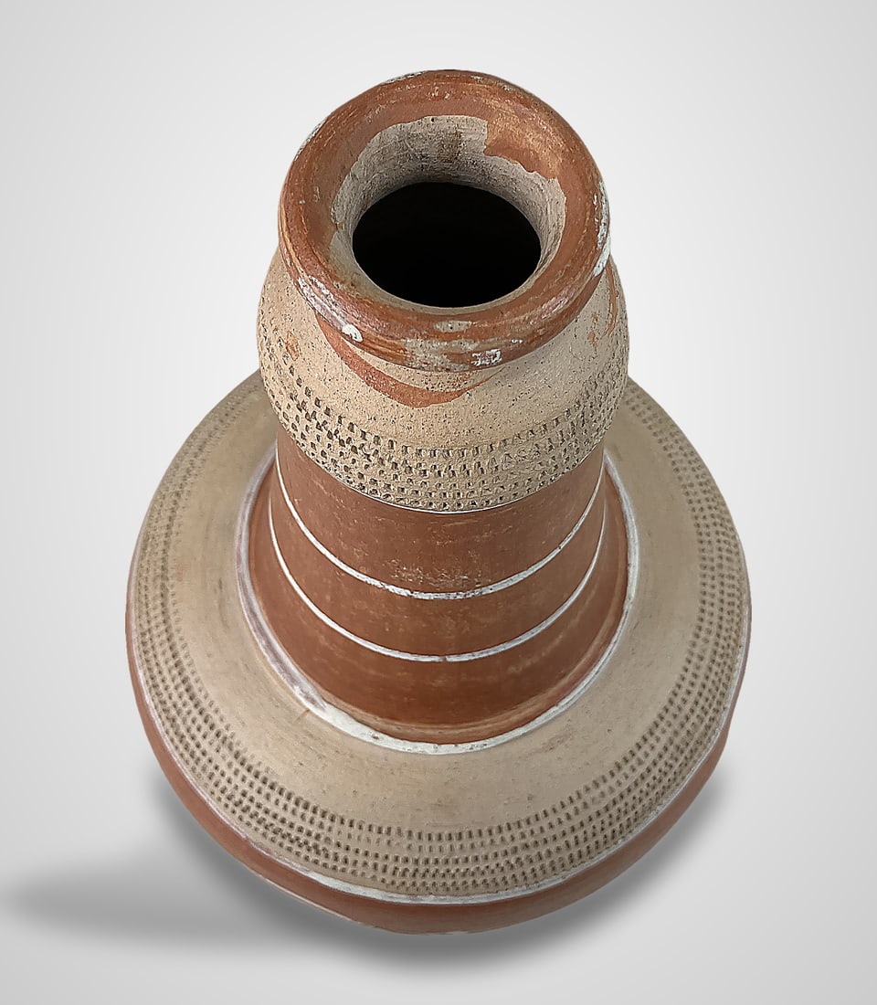 South American Terracotta Folk Art Vase - 6