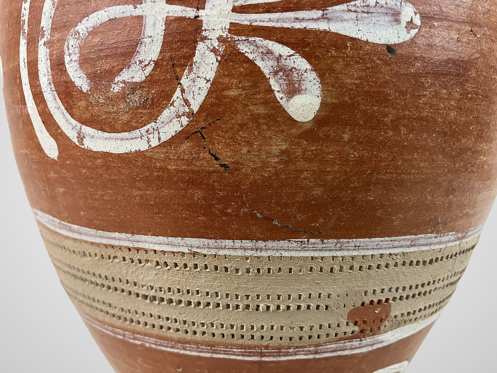 South American Terracotta Folk Art Vase - 8