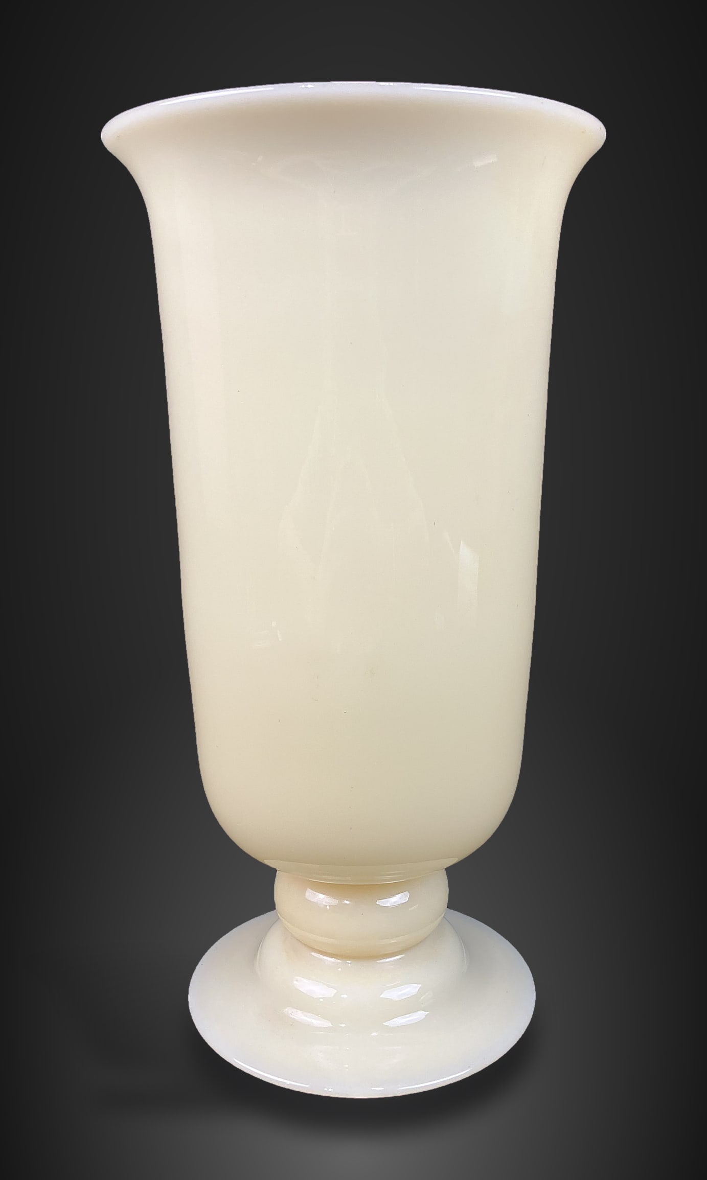 Steuben Ivory Glass Footed Vase - 2