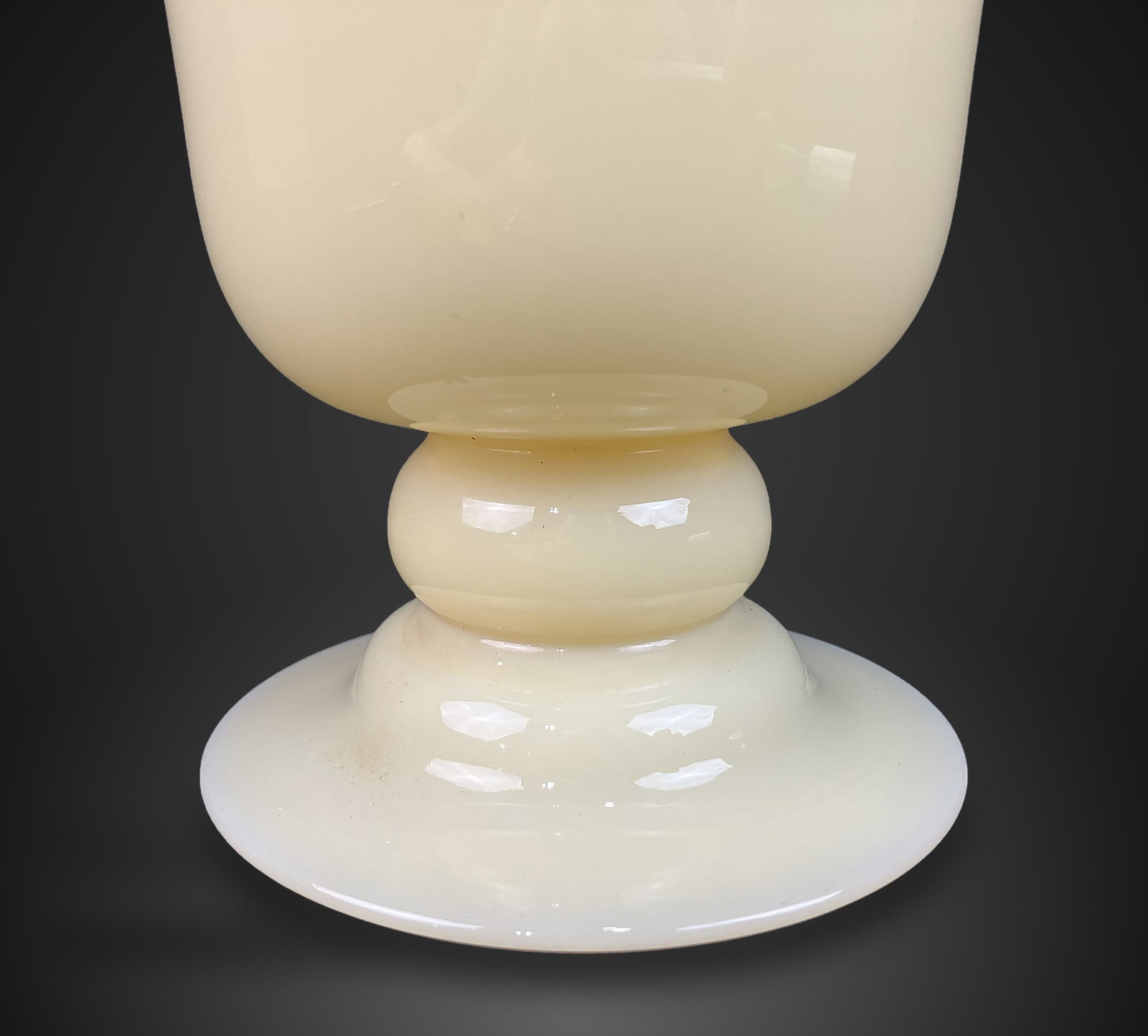 Steuben Ivory Glass Footed Vase - 4