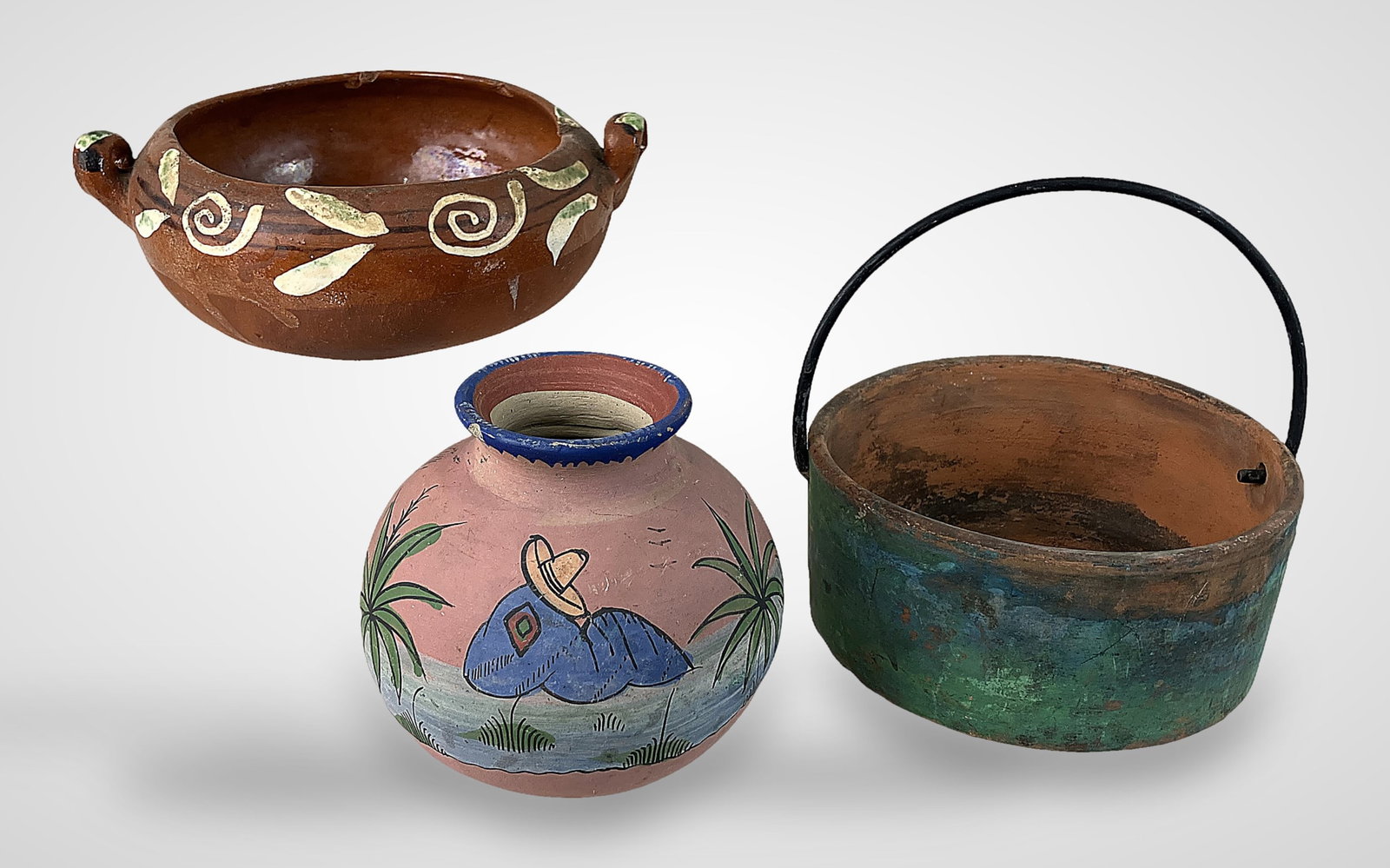 Three Mexican Folk Art Pottery Vessels (1 of 14)