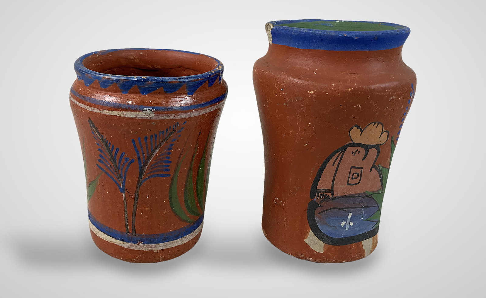 Mexican Folk Art Pottery Vases - 11
