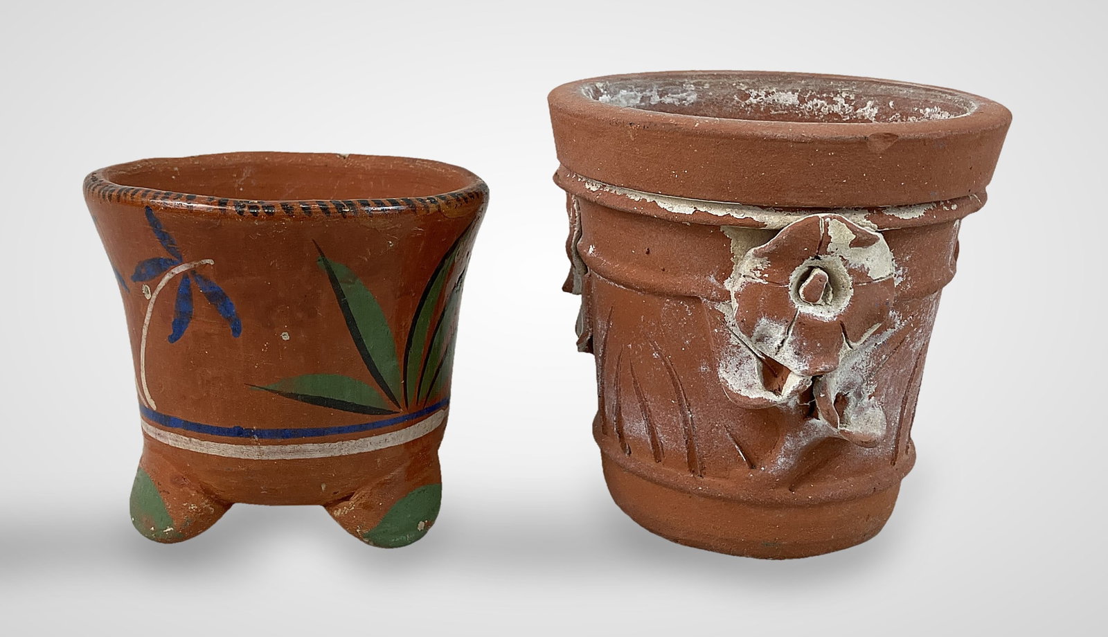 Mexican Folk Art Pottery Vases - 2