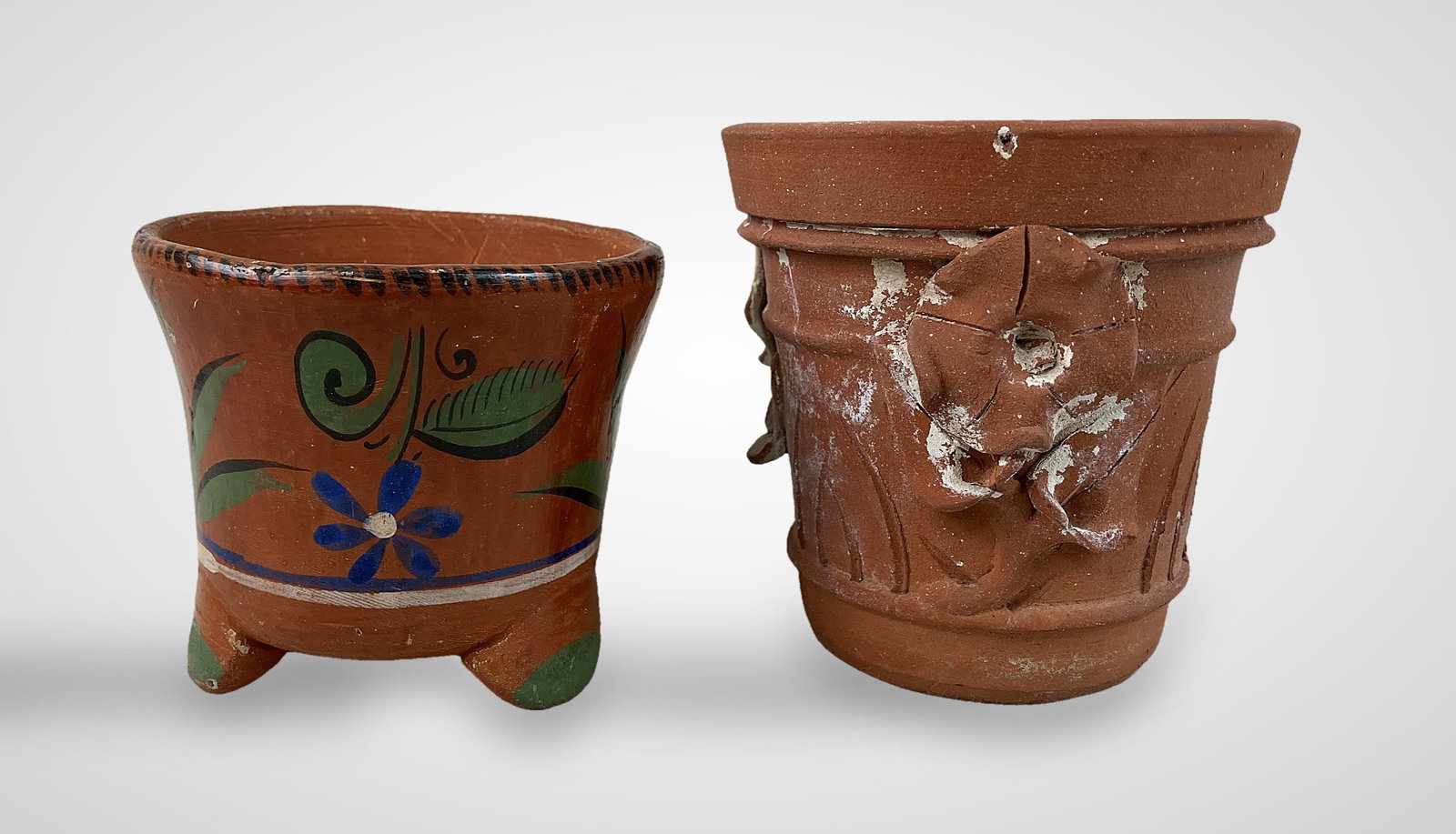 Mexican Folk Art Pottery Vases - 3