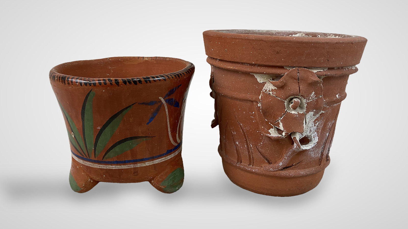 Mexican Folk Art Pottery Vases - 4