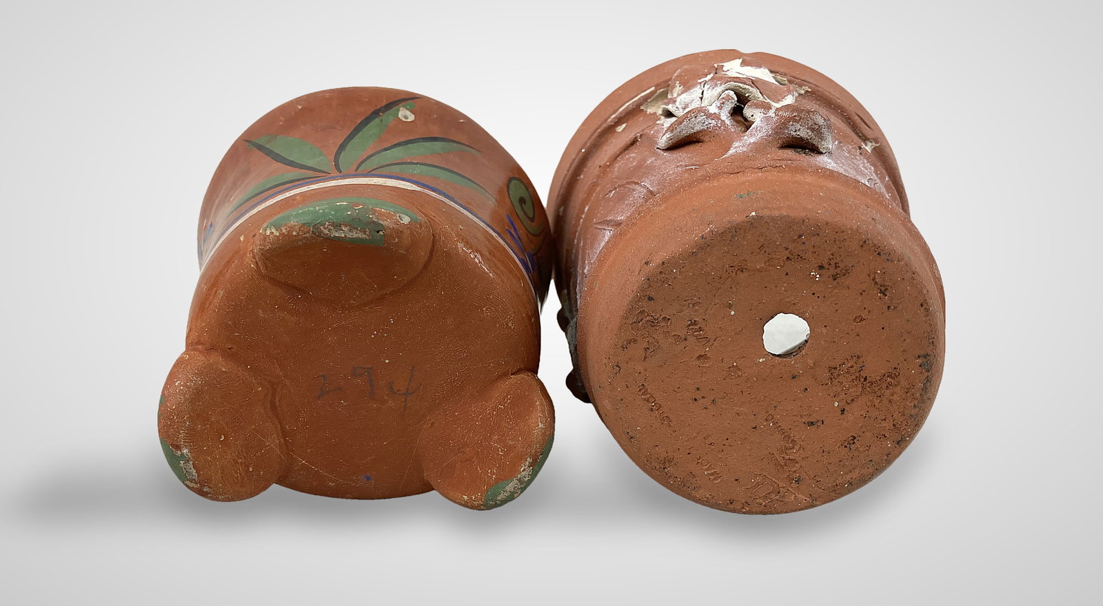 Mexican Folk Art Pottery Vases - 6