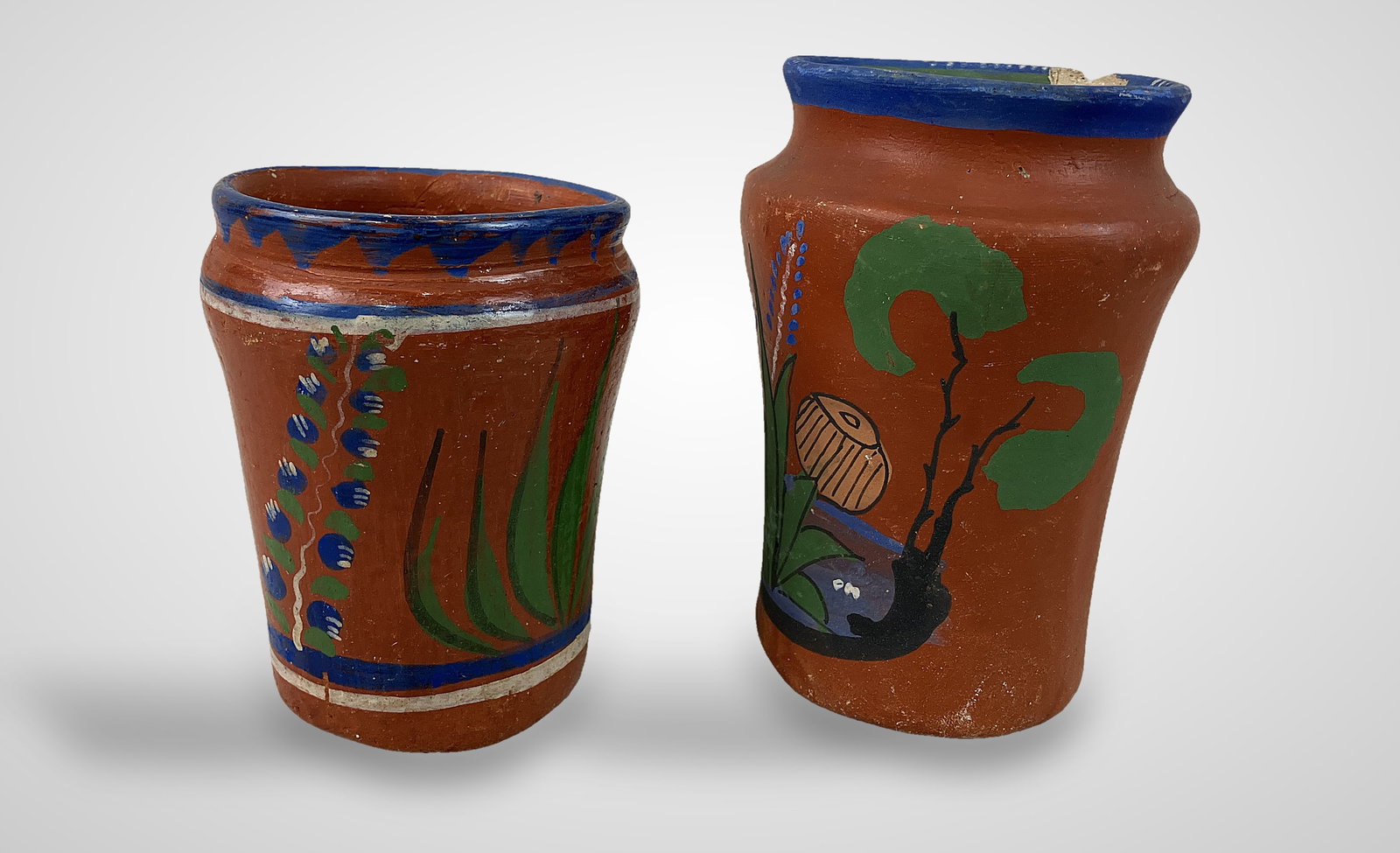 Mexican Folk Art Pottery Vases - 9