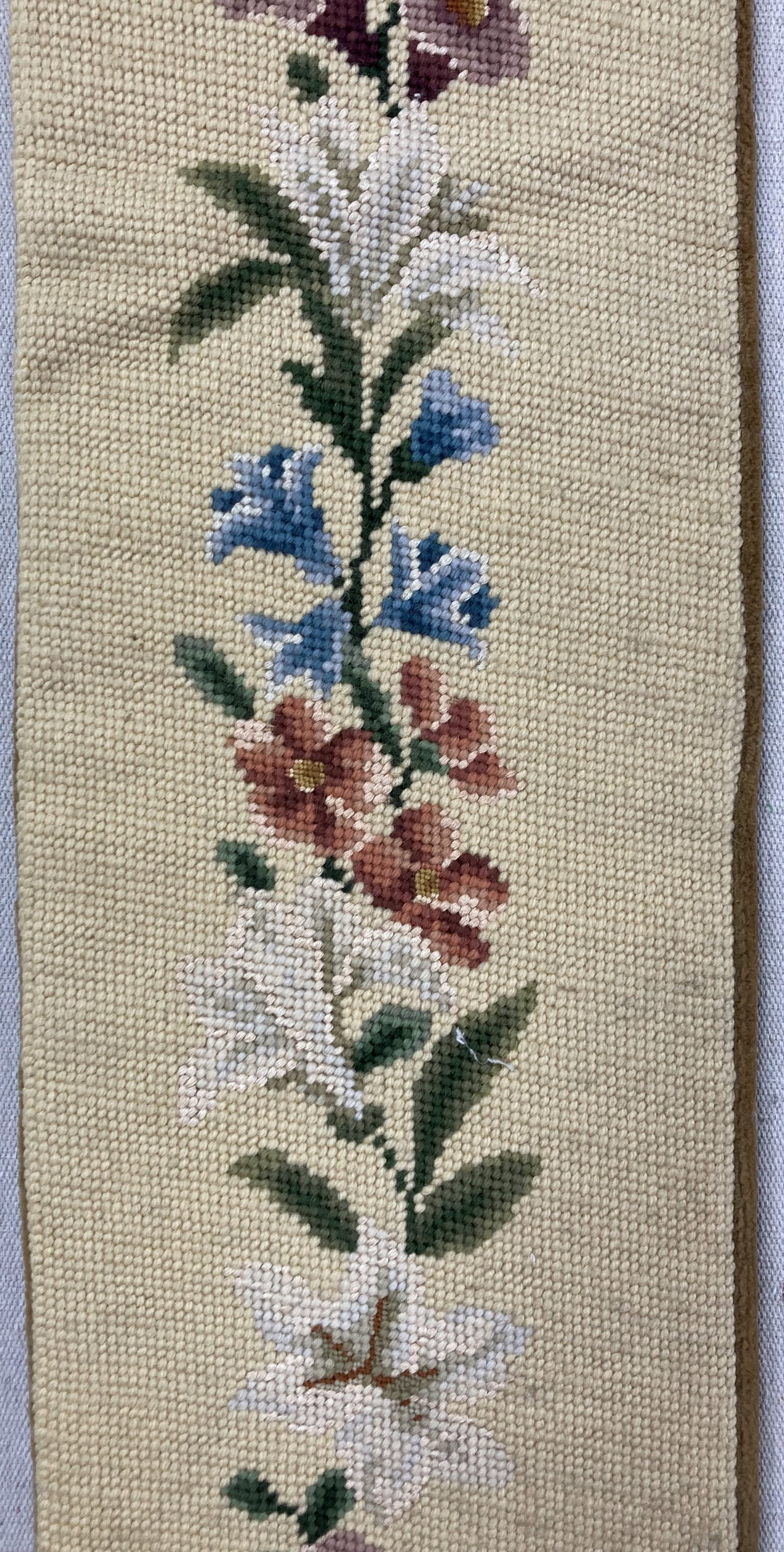 Antique Needlepoint Bell Pull - 3