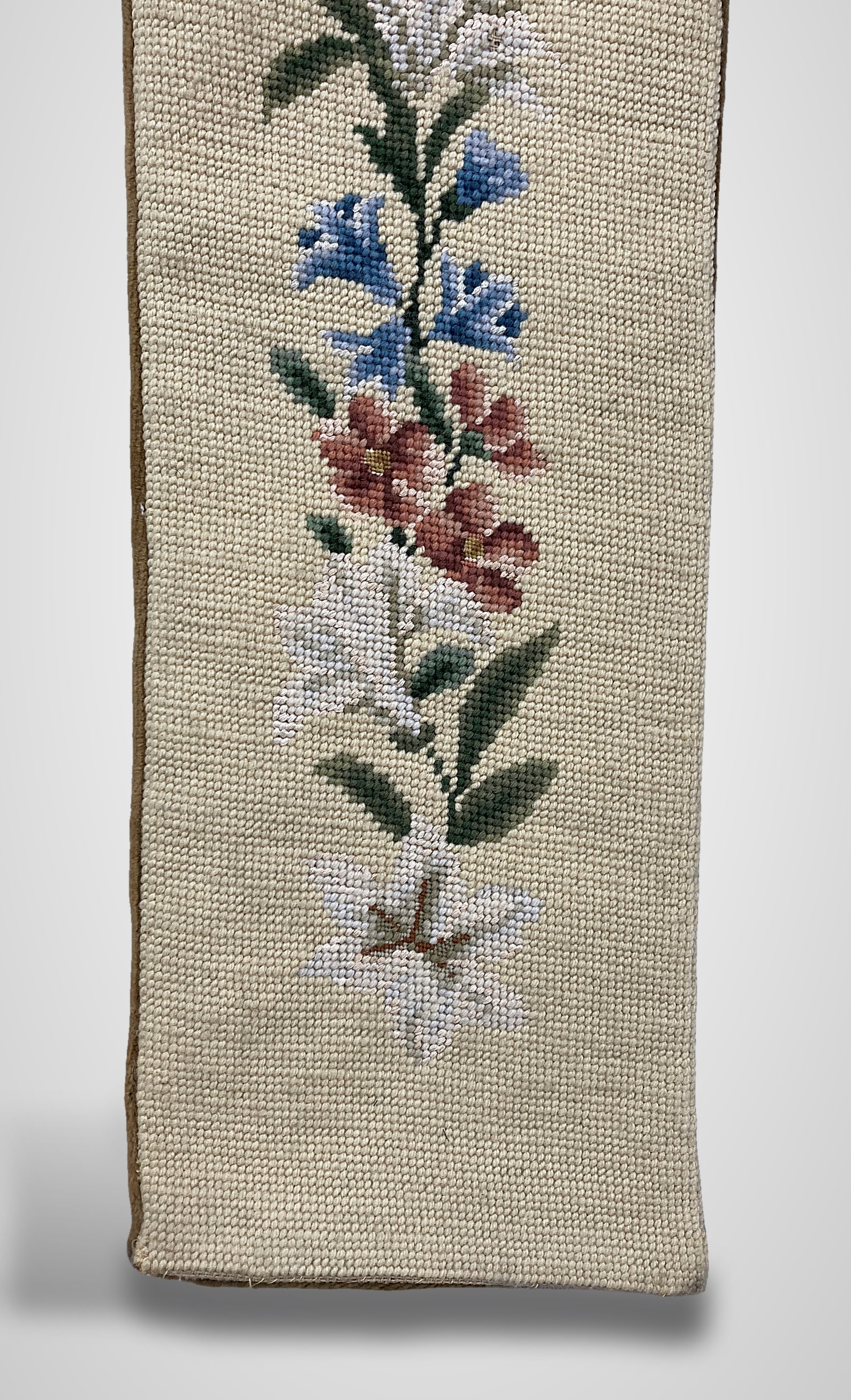 Antique Needlepoint Bell Pull - 4