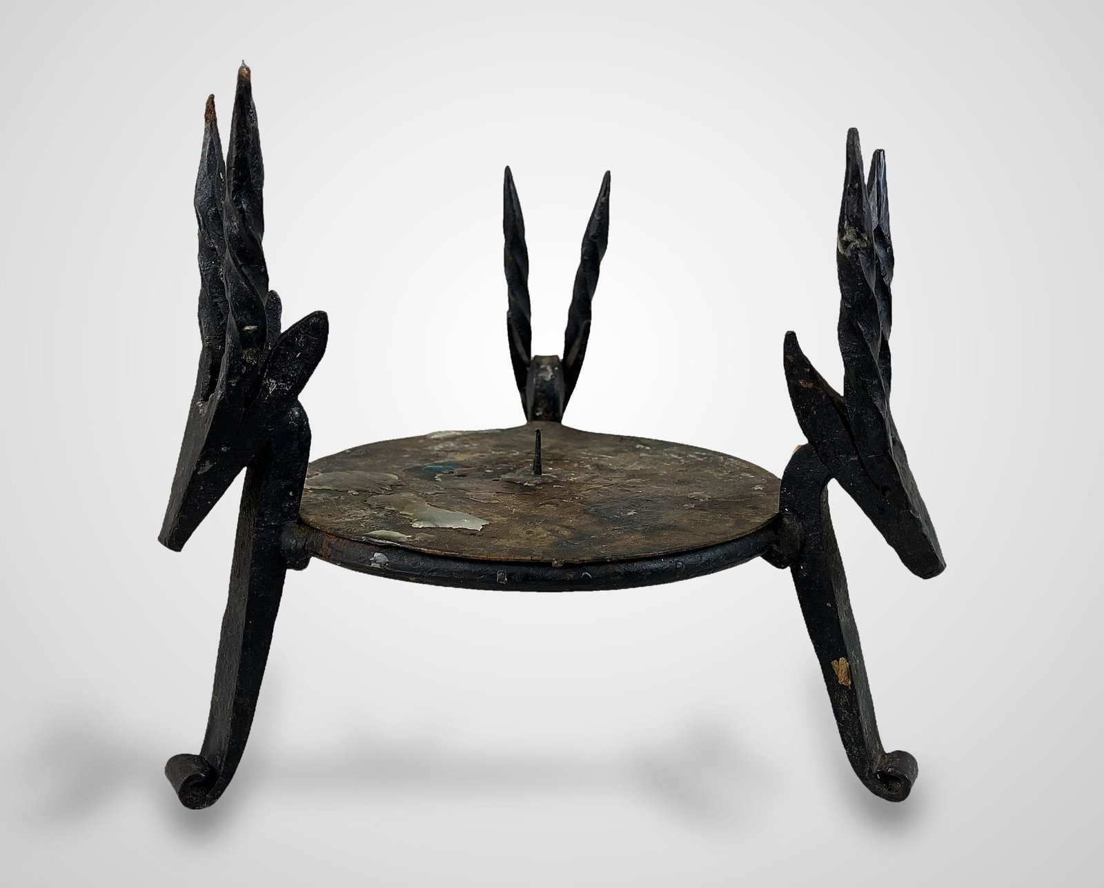 Wrought Iron Gazelle Candle Stand - 2