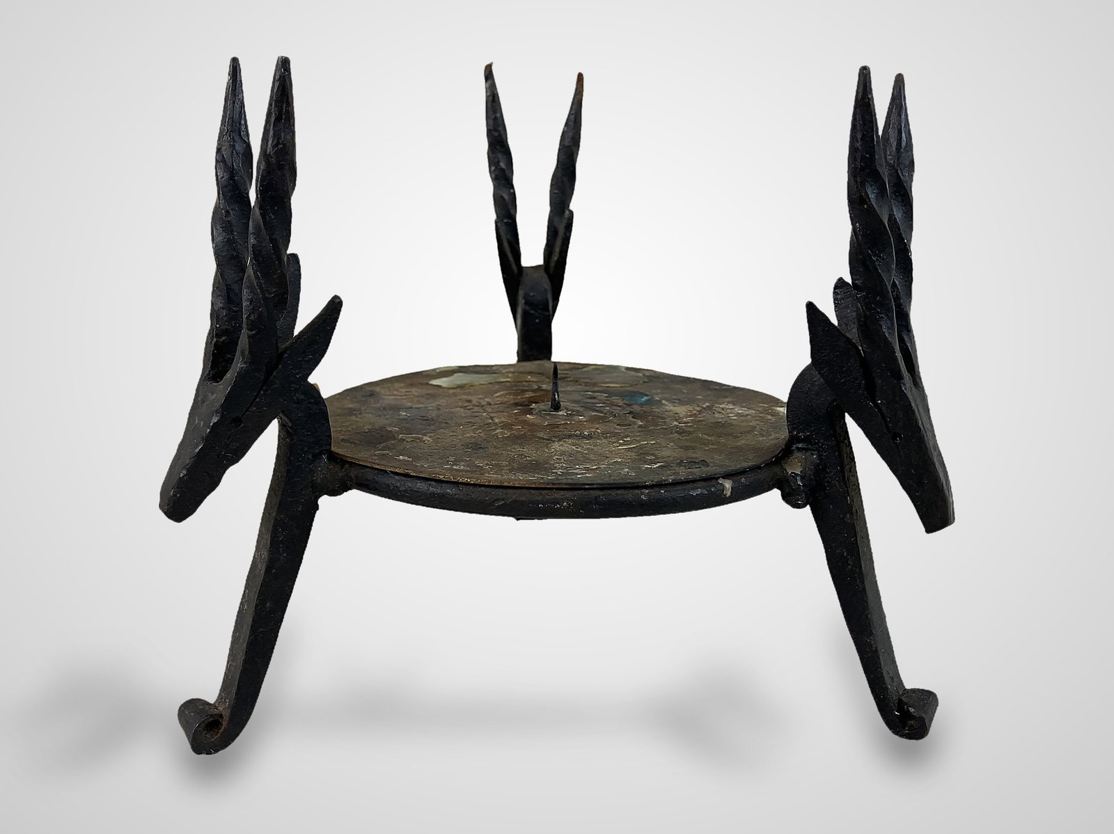 Wrought Iron Gazelle Candle Stand - 3