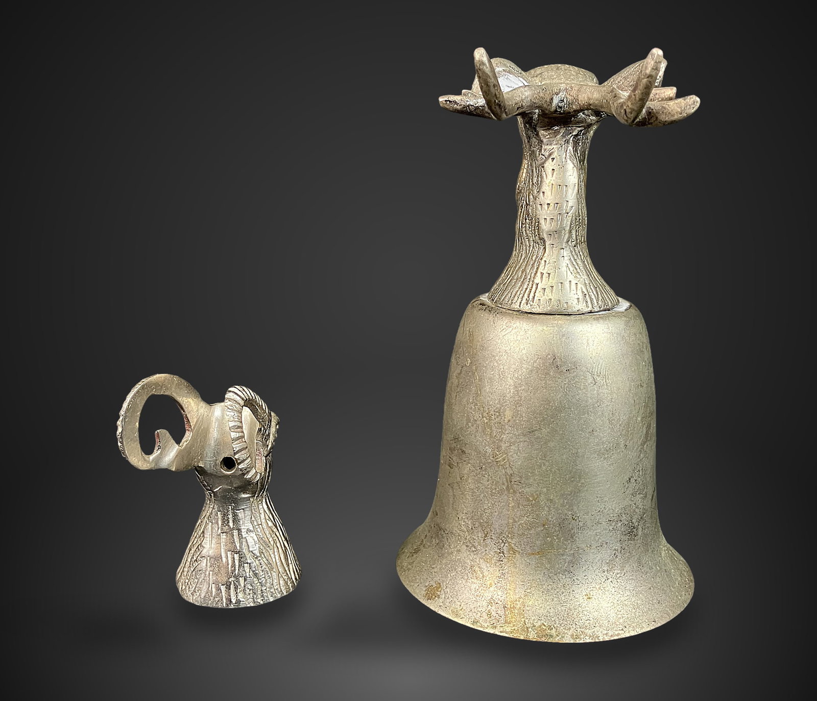 Stag Head Pewter Stirrup Cup - 3