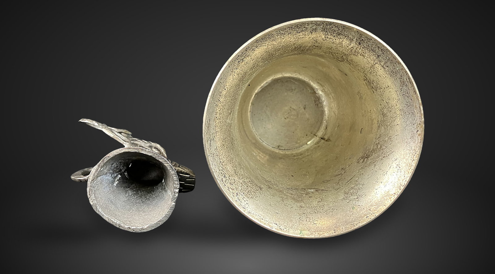 Stag Head Pewter Stirrup Cup - 6